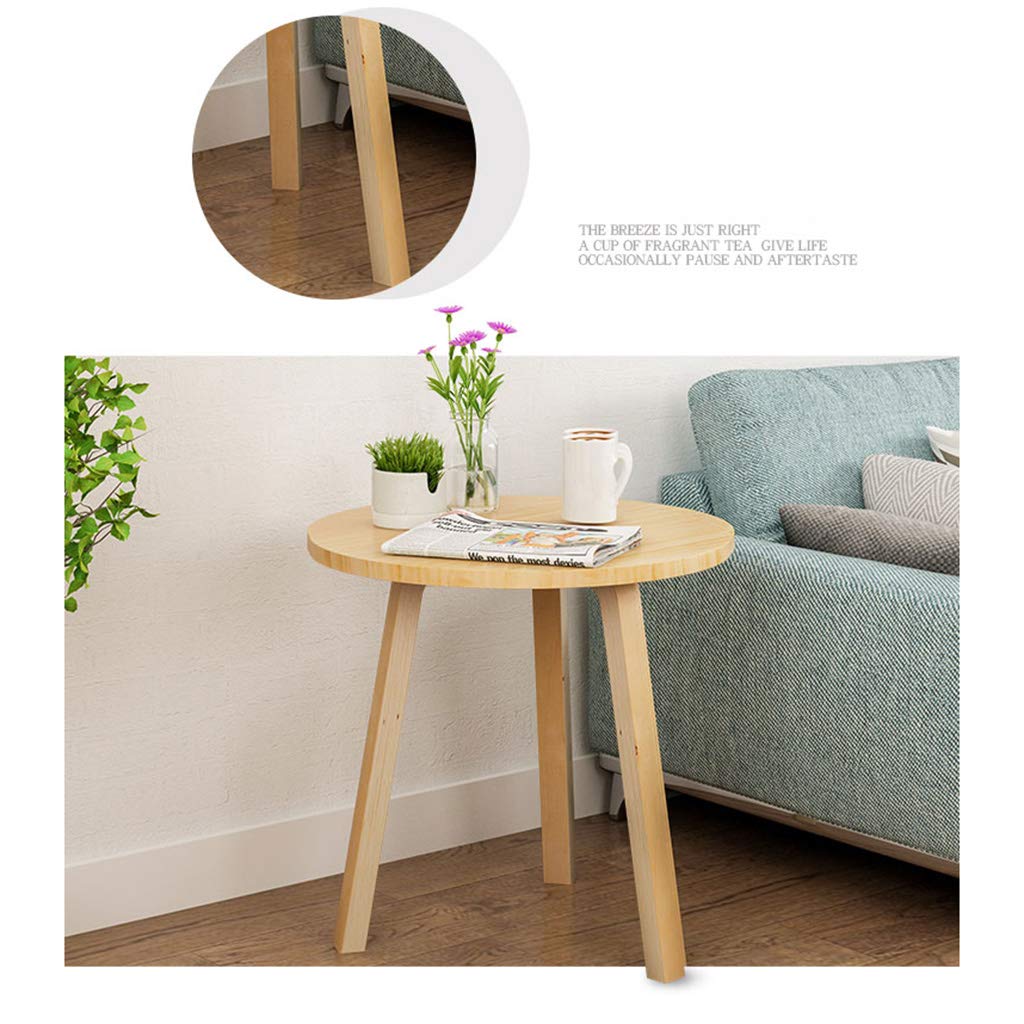 Solid Wood Sofa Table - Nordic Style Round Coffee Table for Living Room, Small Apartment Side Table & Corner Table Decor, Natural Wood Finish - Perfect for Compact Spaces, Coffee Nooks & Cozy Home Decor