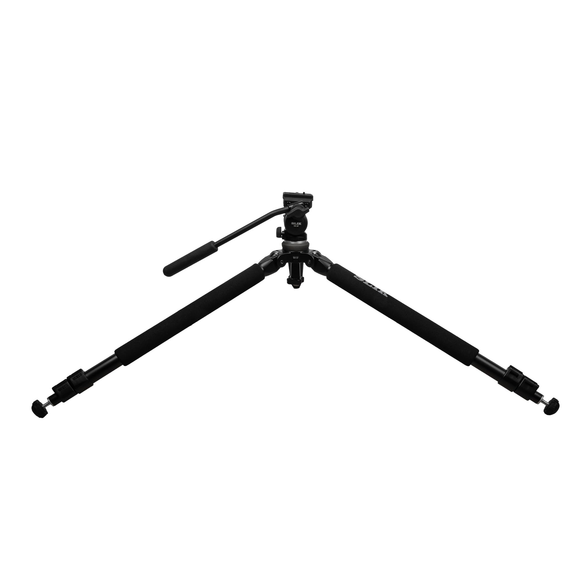 SLIK PRO 520QF Professional Aluminum Tripod with Fluid Pan Head - Perfect for DSLR Cameras, Video Shooting, Live Streaming & Outdoor Photography