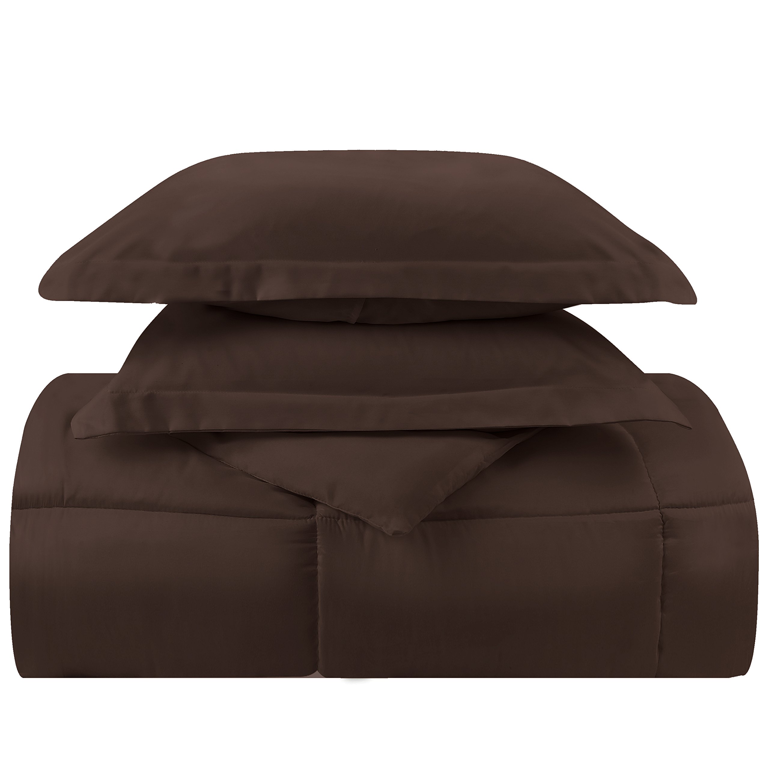 Nestl Ultra Soft Down Alternative Comforter & Bed Sheet Set - Twin Size 3-Piece - Aqua & Apricot Colors - Perfect for Cozy Bedrooms & Guest Rooms