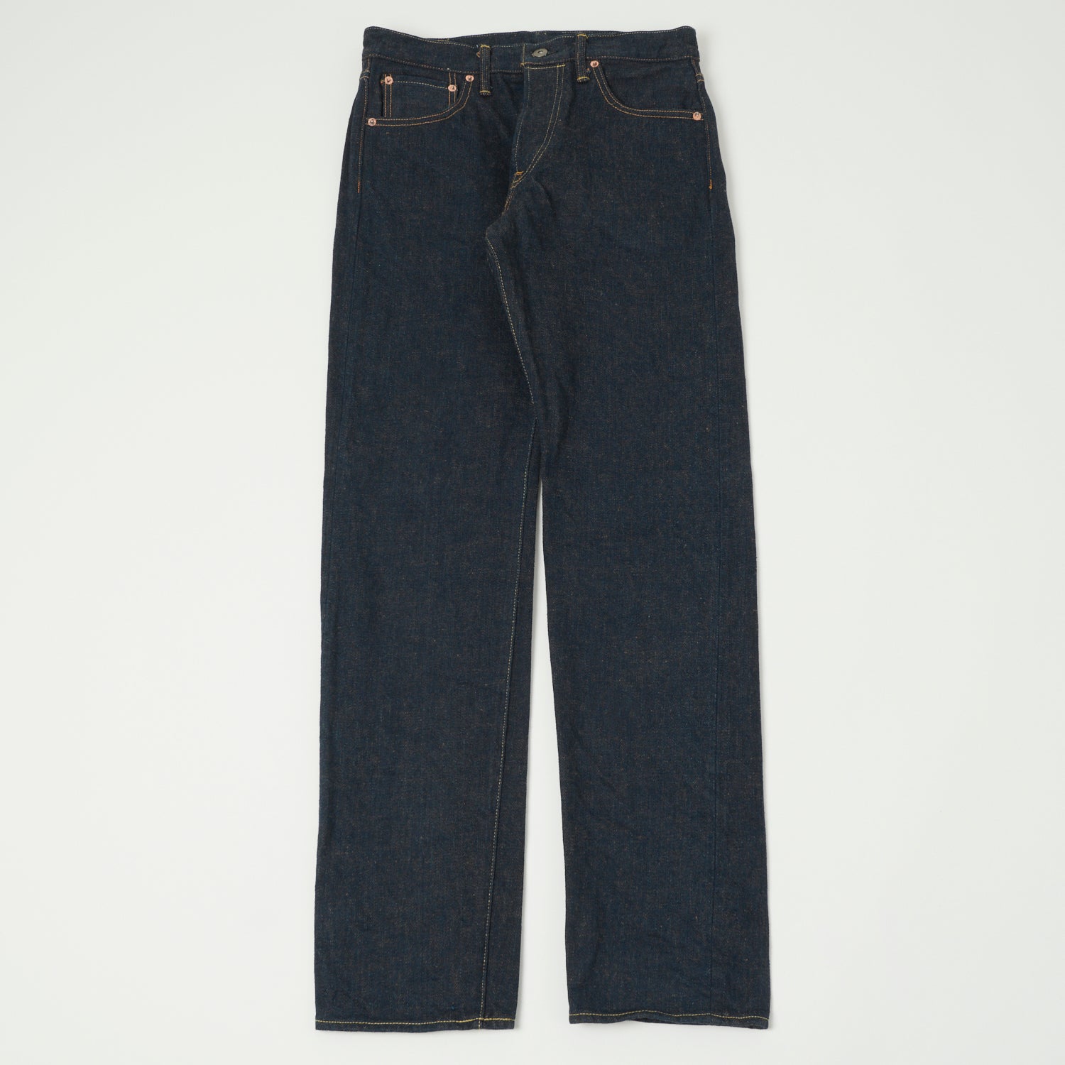 ONI 246ZR KAKBR Secret Denim Relaxed Tapered Jeans for Men - Premium Japanese Selvedge Denim, One Wash, Comfortable Straight Fit - Perfect for Casual Wear, Street Style & Everyday Outfits