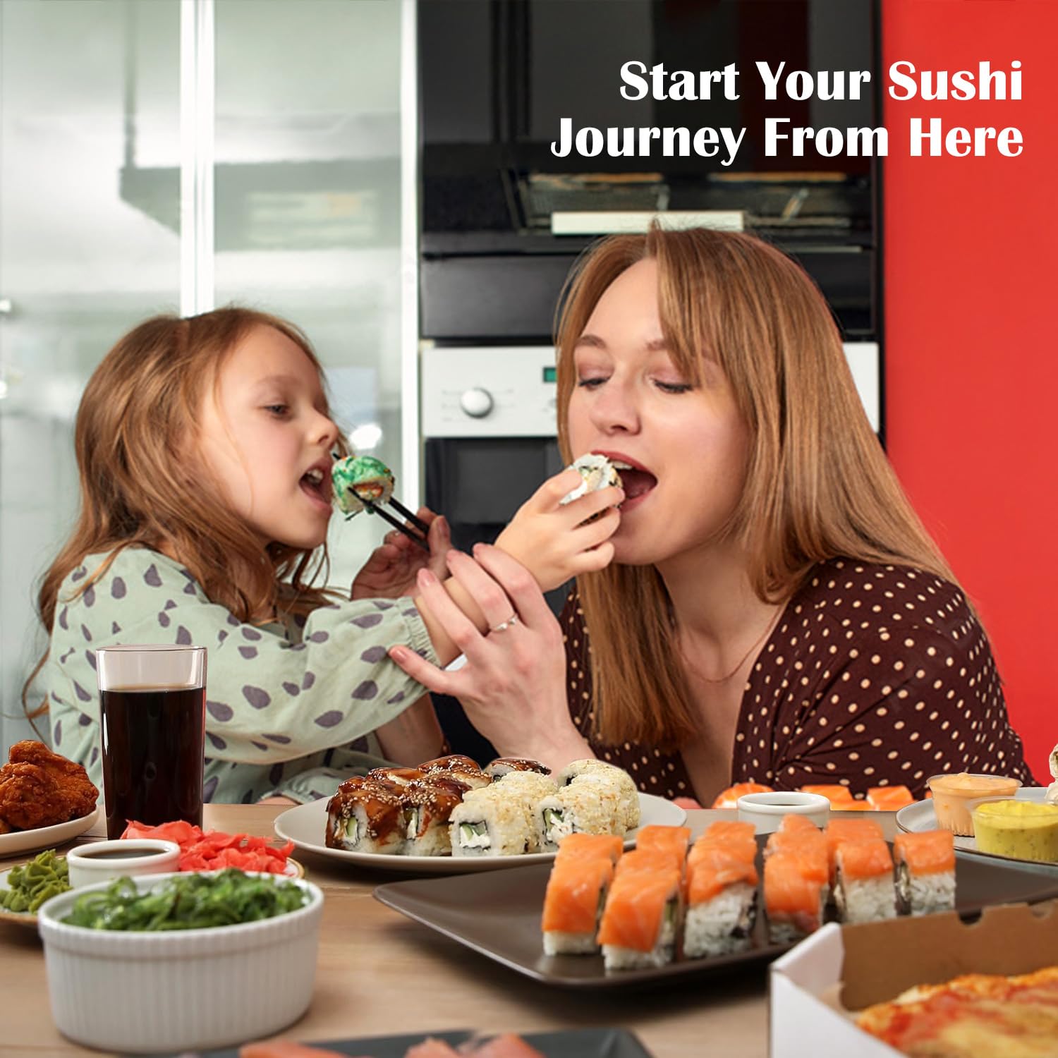 Premium Bamboo Sushi Making Kit - Complete Sushi Roller & Bazooka Maker Set with Bamboo Rolling Mat for Beginners (Green) | Perfect for Home Cooking, Party Snacks & Japanese Cuisine Lovers