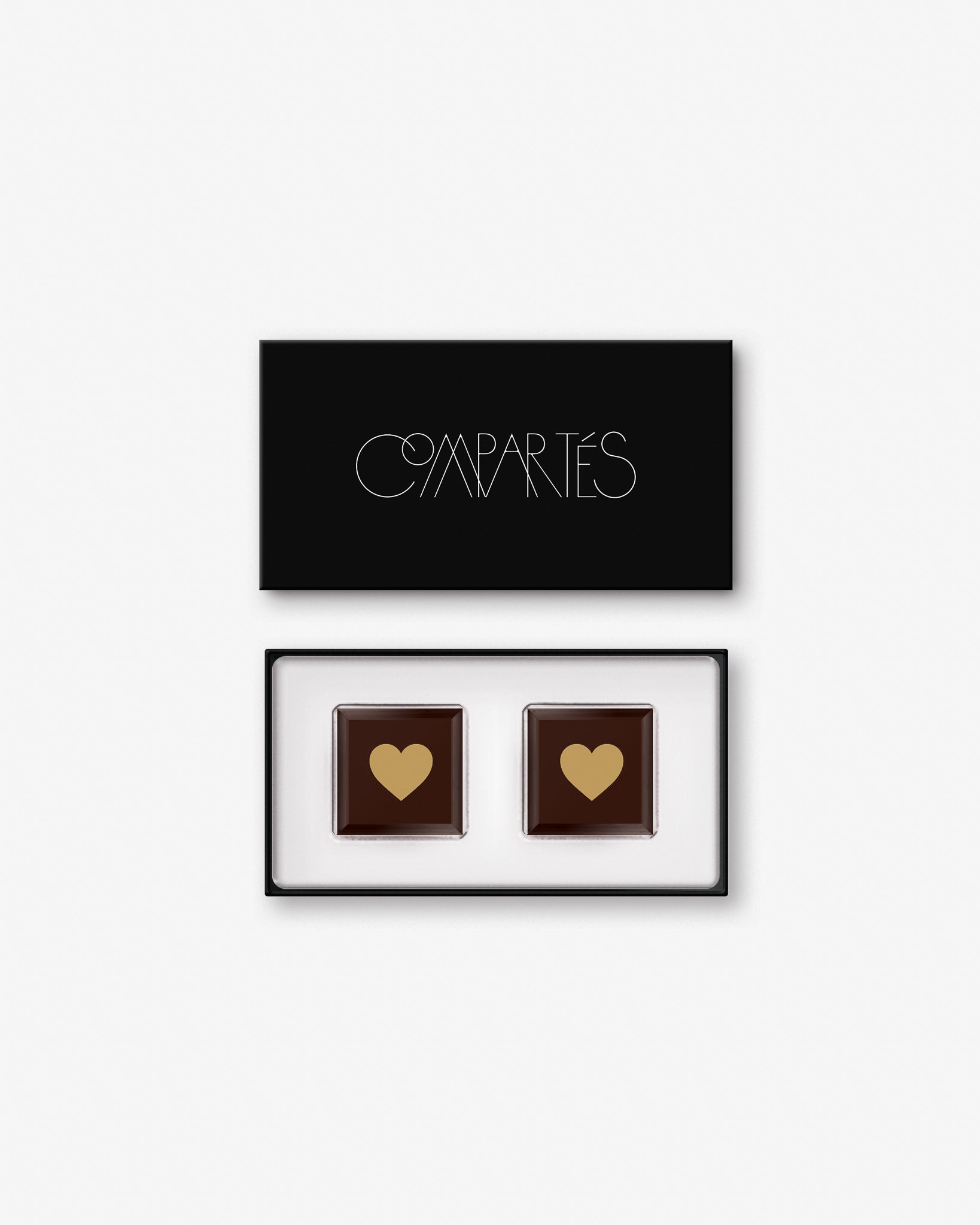 2-Piece Gold Heart Chocolate Wedding Favors - Elegant Party Favors for Weddings, Bridal Showers & Anniversaries