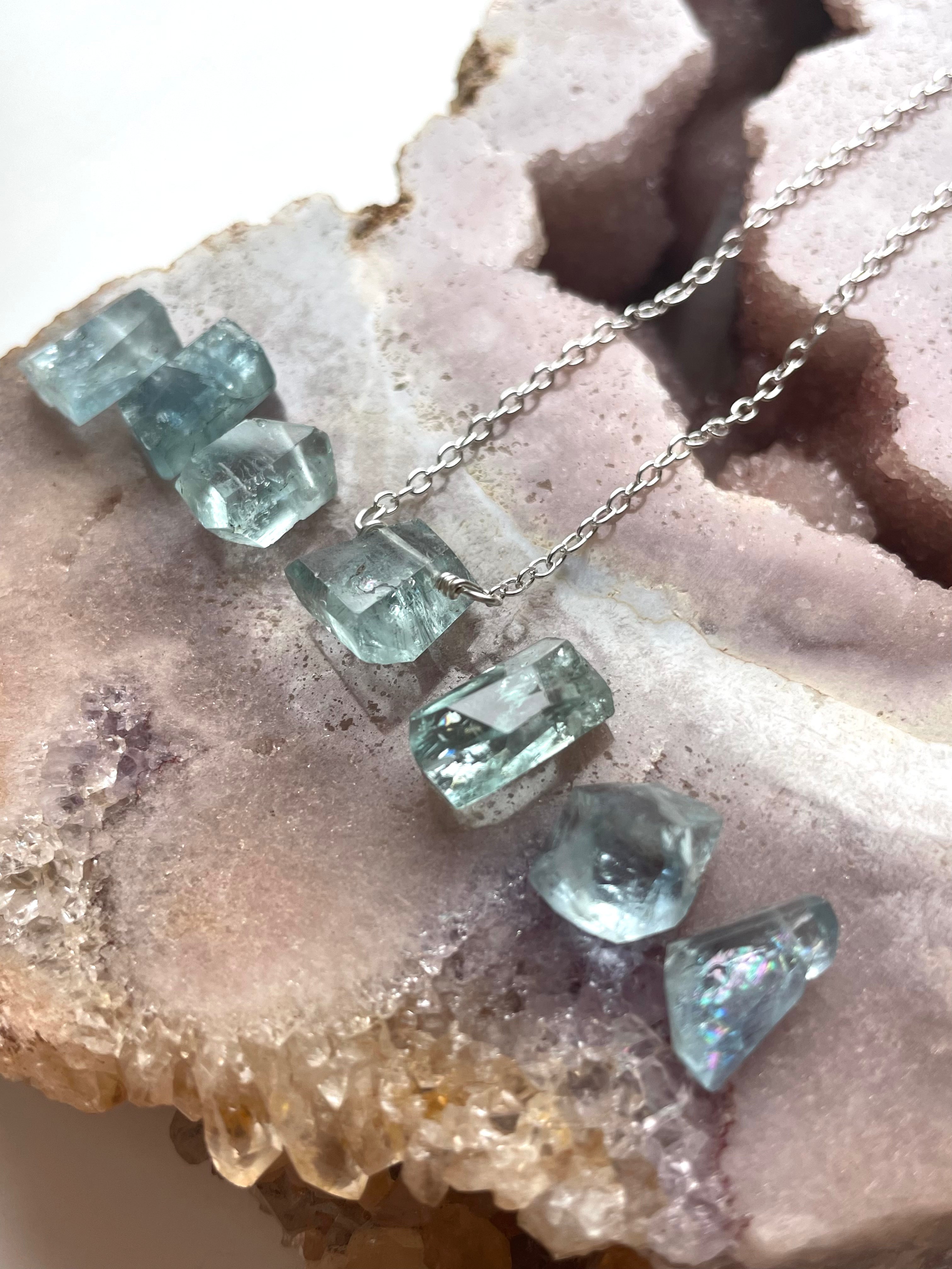 Elegant Tiny Aquamarine Gemstone Necklace - Dainty Blue Stone Jewelry for Women - Perfect for Everyday Wear, Gifts & Special Occasions