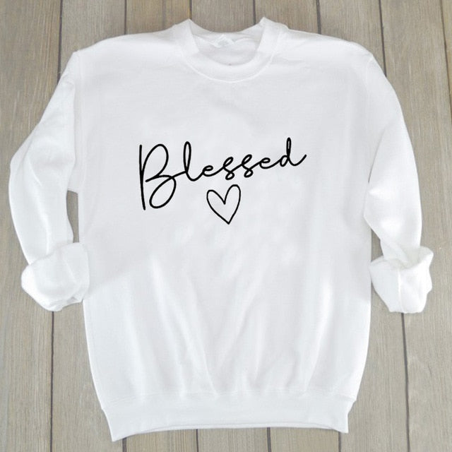 Blessed Heart Sweatshirt | Trendy Graphic Pullover Hoodie for Women & Men | Perfect for Casual Wear, Street Style & Gifts