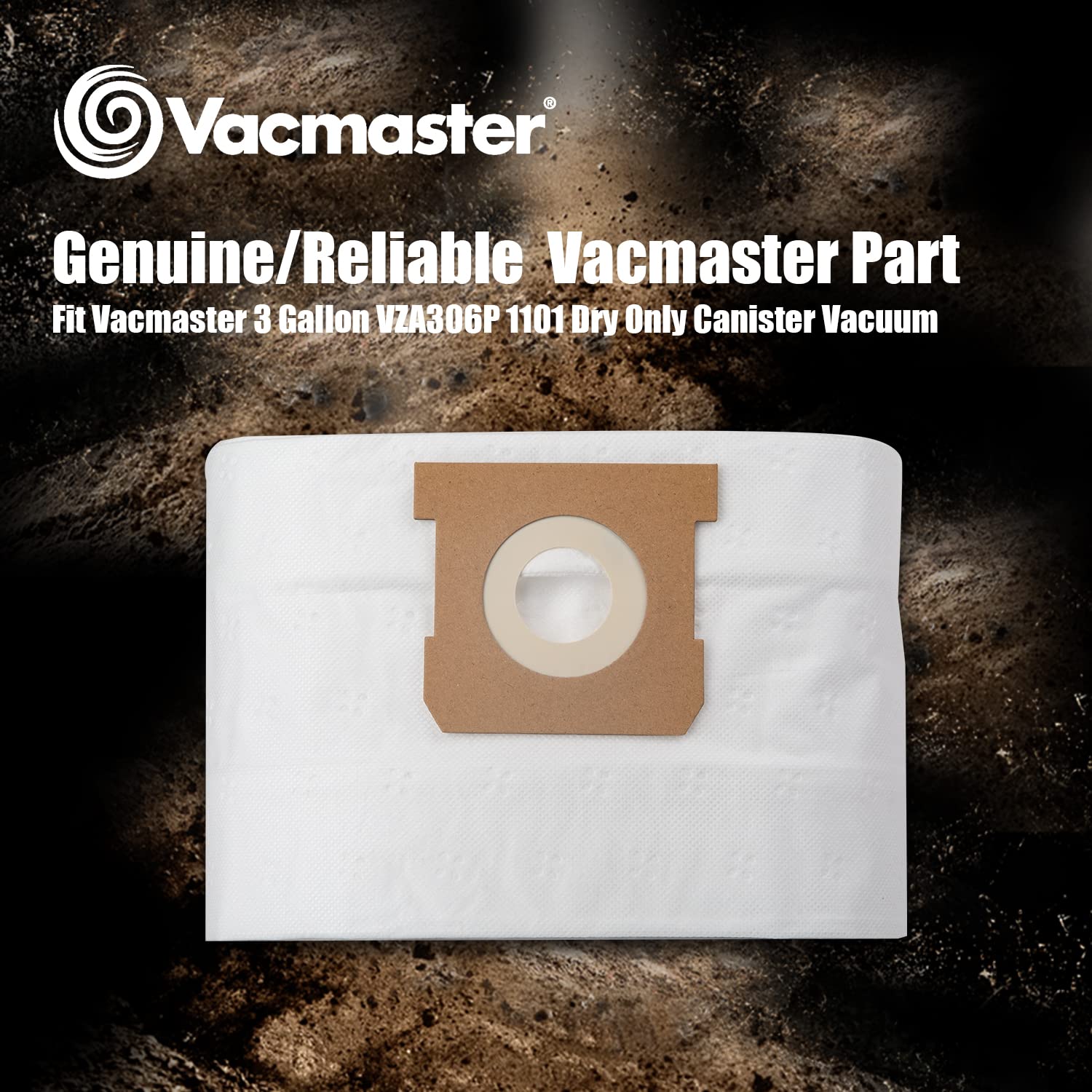 Vacmaster Standard Vacuum Cleaner Bags - 3 Pack - Compatible with Vacmaster 3 Gallon VZA306P & 1101 Wet/Dry Vacuums - Ideal for Home Cleaning, Workshop, and Car Detailing