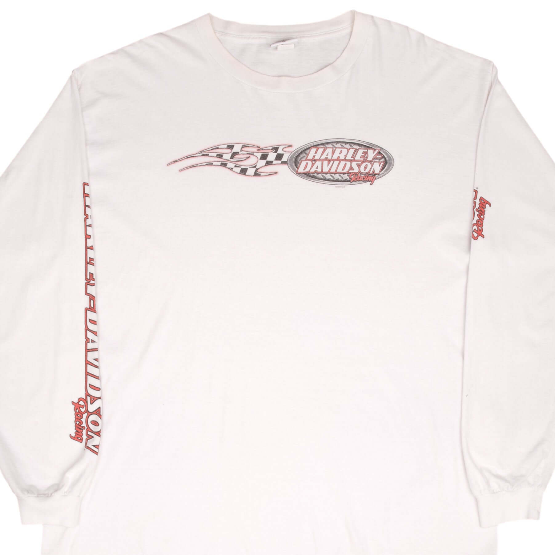 Vintage Harley Davidson Racing Long Sleeve T-Shirt 2002 Size 2XL - Made in USA - Motorcycle Enthusiast Gift, Biker Apparel, Retro Racing Gear for Men & Women