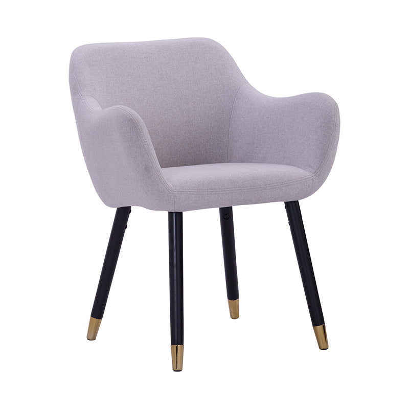 Stylish AILIN Armchair in Soft Grey Veloutine Fabric - Perfect for Living Room, Bedroom, or Office Comfort
