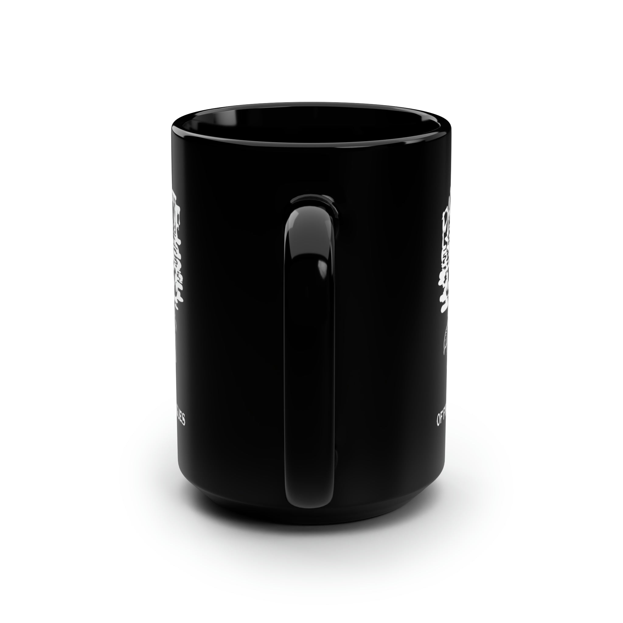 Black Fire, Floods and Plagues Ceramic Mug by Megan Lees - Unique Gothic Coffee Cup for Halloween, Dark Aesthetic Lovers & Apocalypse Themed Gifts