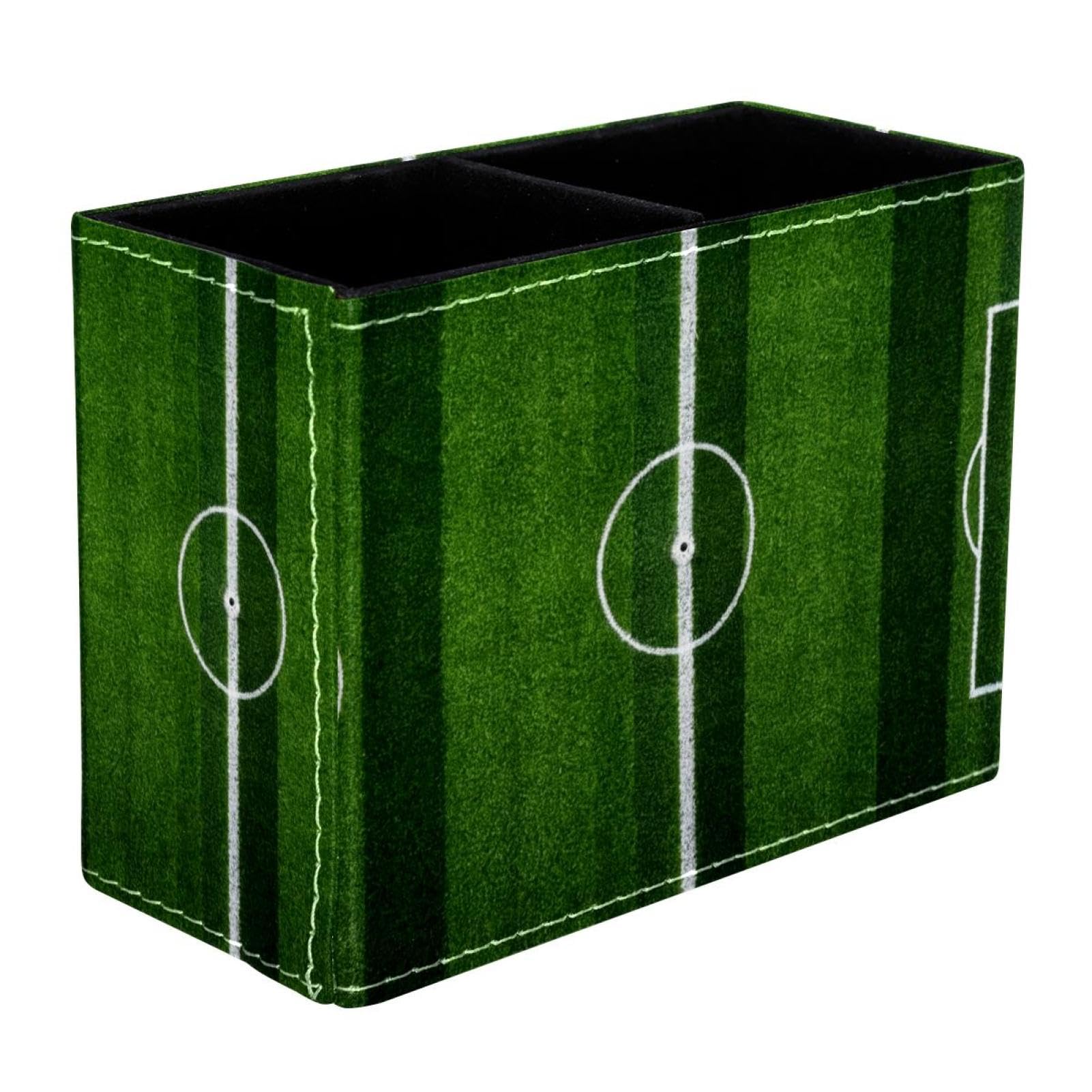 Football Themed Pen Holder for Desk - Stylish Pencil Organizer with Sports Court Design - Perfect Office Supplies for Football Fans & Sports Enthusiasts - Great for Home, Office, or School Desk Organization