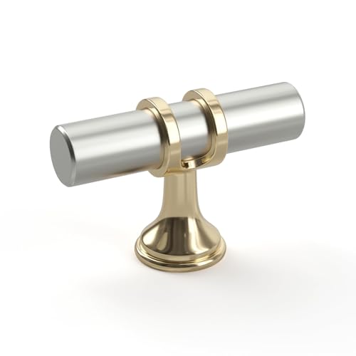 Brushed Nickel&Gold Knob