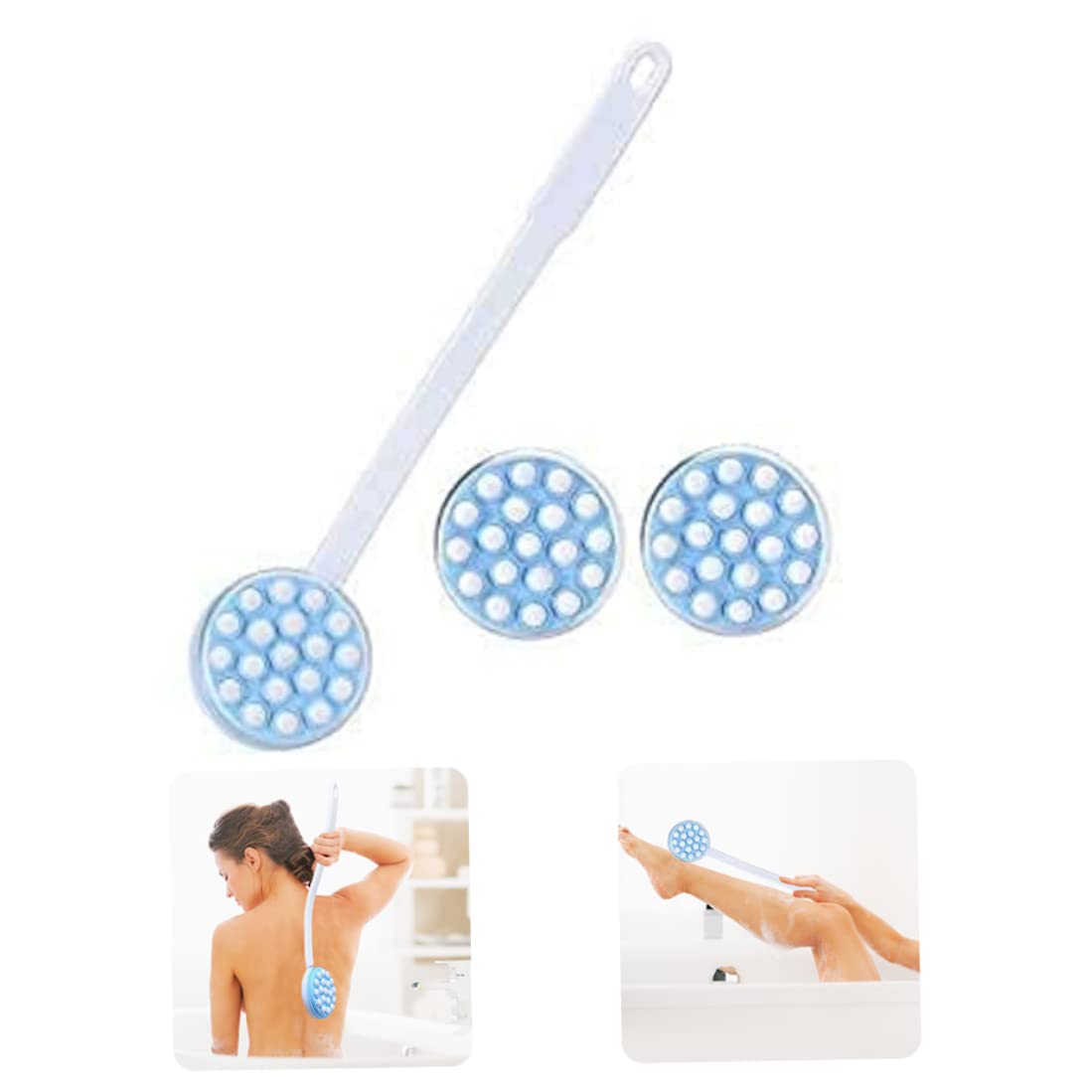 Long Handle Lotion Applicator & Back Massager Brush - Cream Scrubber for Shower & Spa, Body Lotion Applicator with Extended Handle for Hard-to-Reach Areas | Perfect for Back Care, Moisturizing & Exfoliation