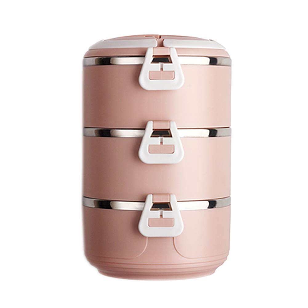 3-Tier Stackable Stainless Steel Lunch Box with Insulated Bag - Leakproof Food Storage Containers for Office, School & Picnic | BPA-Free & Eco-Friendly | Perfect for Meal Prep, Travel & Outdoor Activities (Apricot)