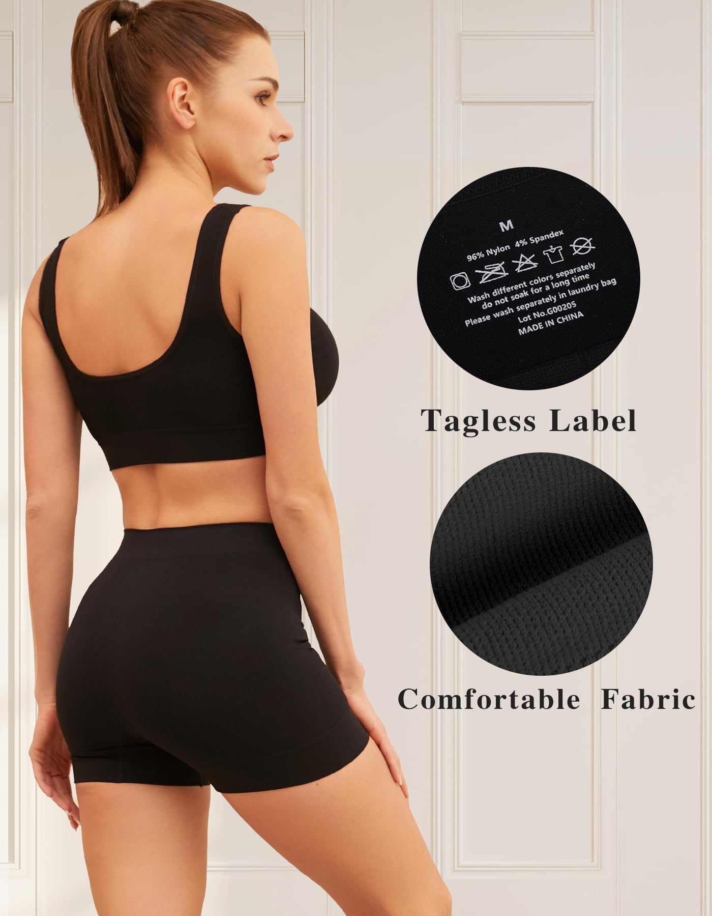 Wireless Seamless Sports Bras for Women 3 Pack - Low Impact Yoga Bras with Removable Pads for Sleeping, Workouts & Everyday Comfort