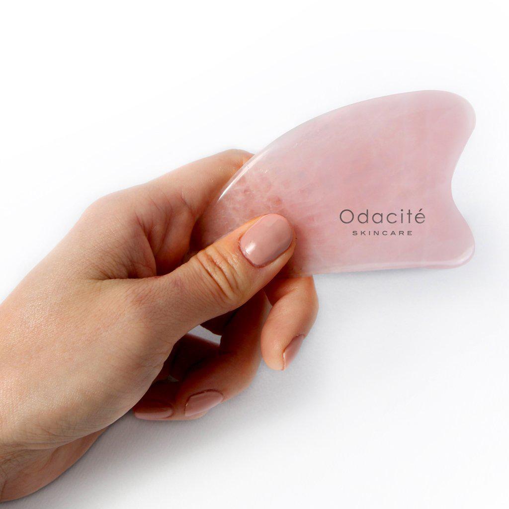 Rose Quartz Gua Sha Stone - Natural Crystal Facial Massage Tool for Glowing Skin | Relaxation & Anti-Aging Skincare Routine | Perfect for Home Spa & Self-Care
