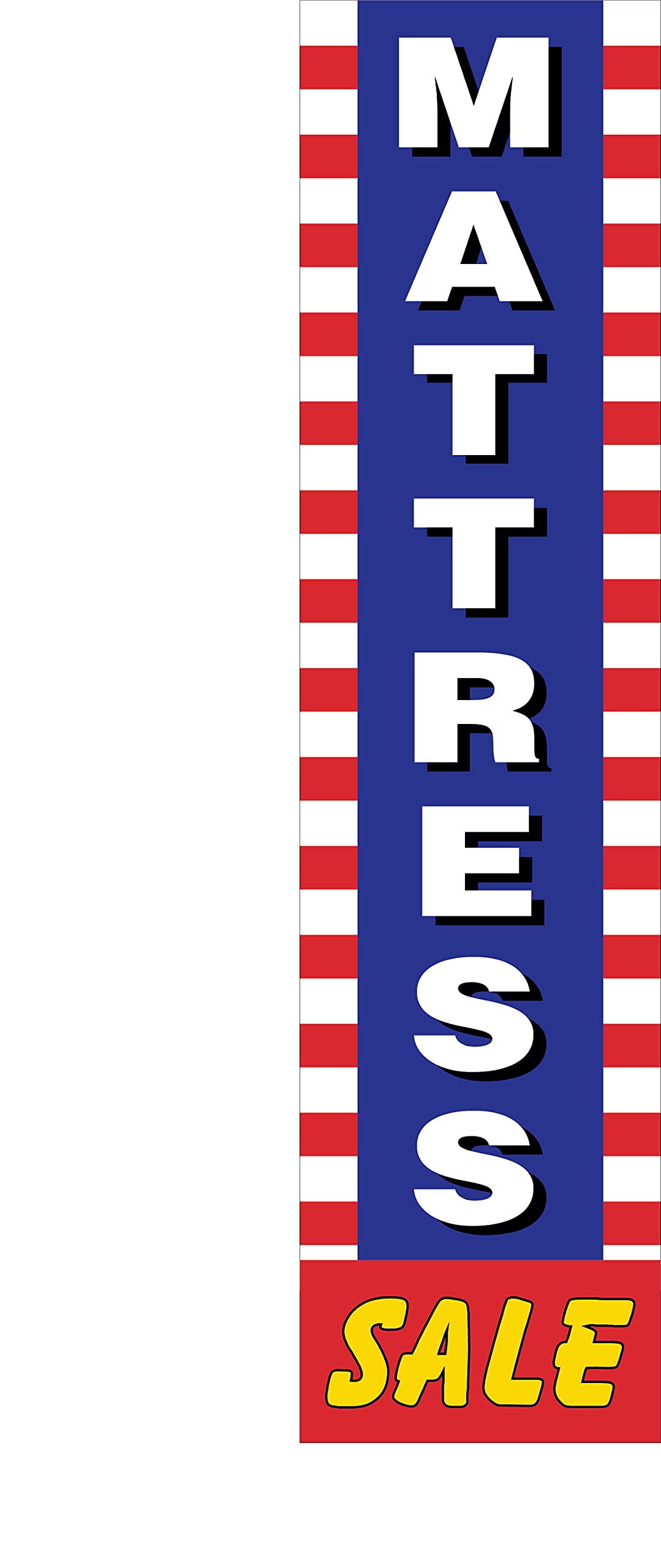 3 Pack Mattress Sale Advertising Feather Flags Kit - Rectangle Boomer Design with 3 Flag Poles & Ground Spikes for Outdoor Retail Promotions, Grand Openings, and Car Dealership Events