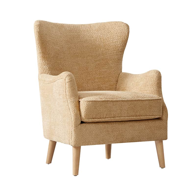 Dorothy Upholstered Armchair with Solid Rubber Wood Frame & Sturdy Legs - Perfect for Living Room, Bedroom, or Home Office Seating
