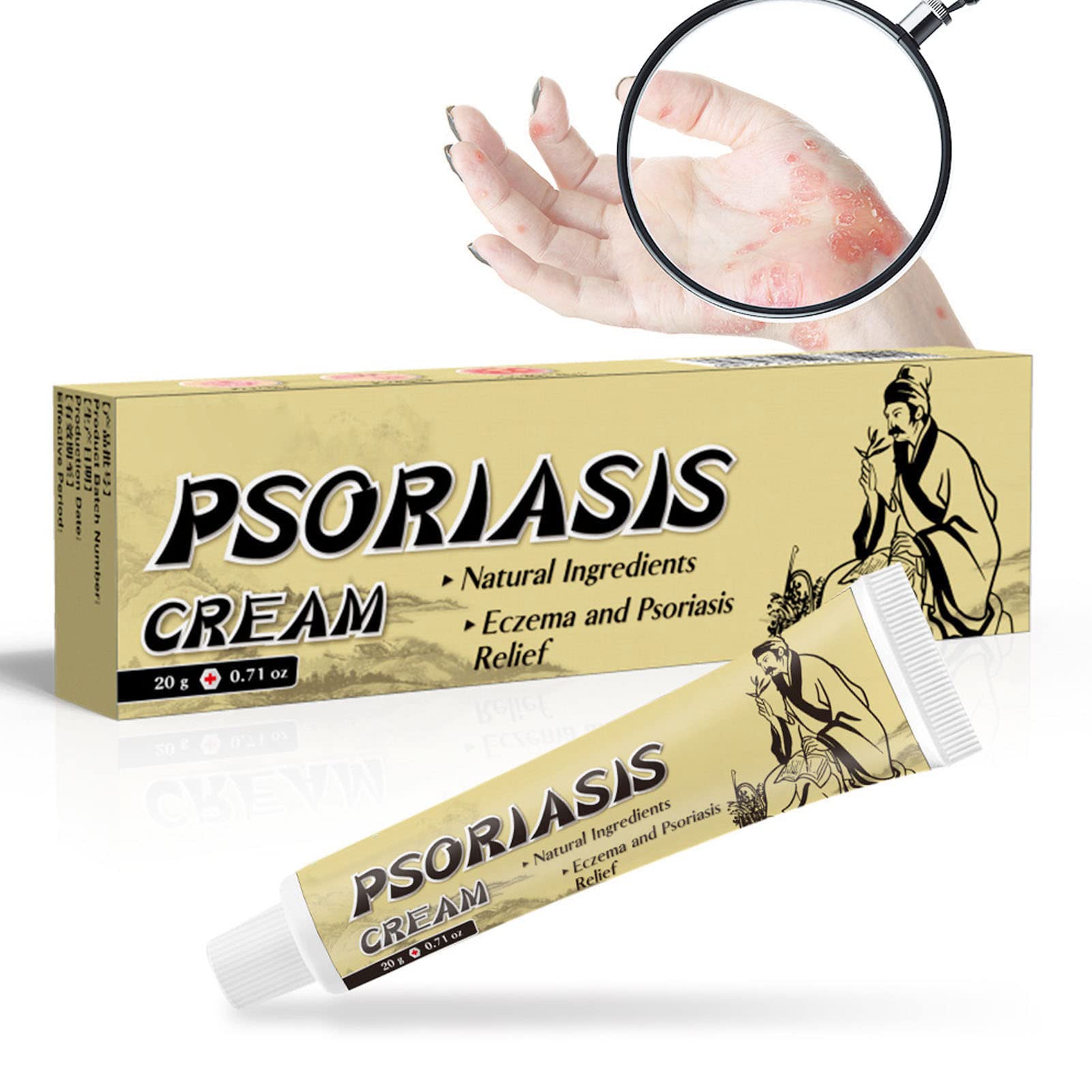Psoriasis Cream for Eczema & Dermatitis Relief - Anti Itch Moisturizing Face & Body Cream for Dry, Flaky Skin - Soothes Irritation & Hydrates Skin - Ideal for Daily Skincare & Sensitive Skin Care Routine