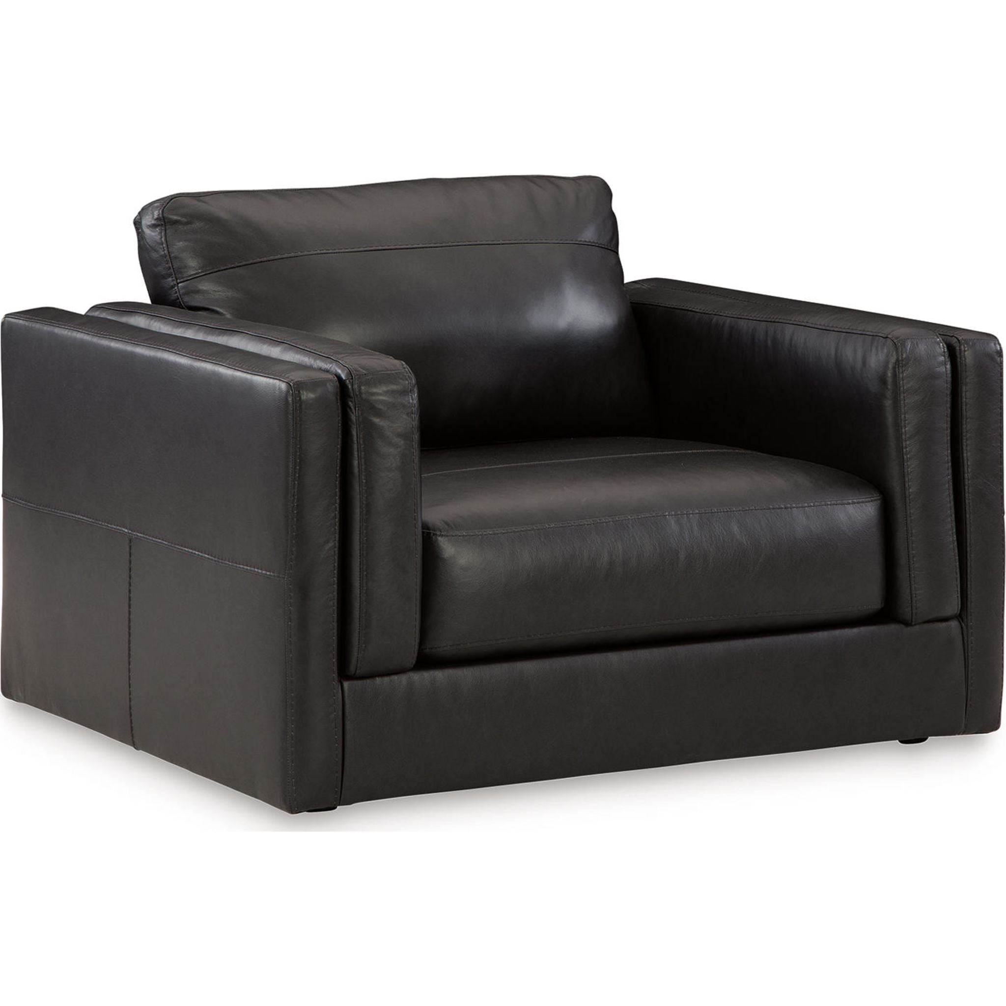 Amiata Oversized Chair and a Half in Onyx Black - Perfect for Living Room, Bedroom, or Home Office Comfort