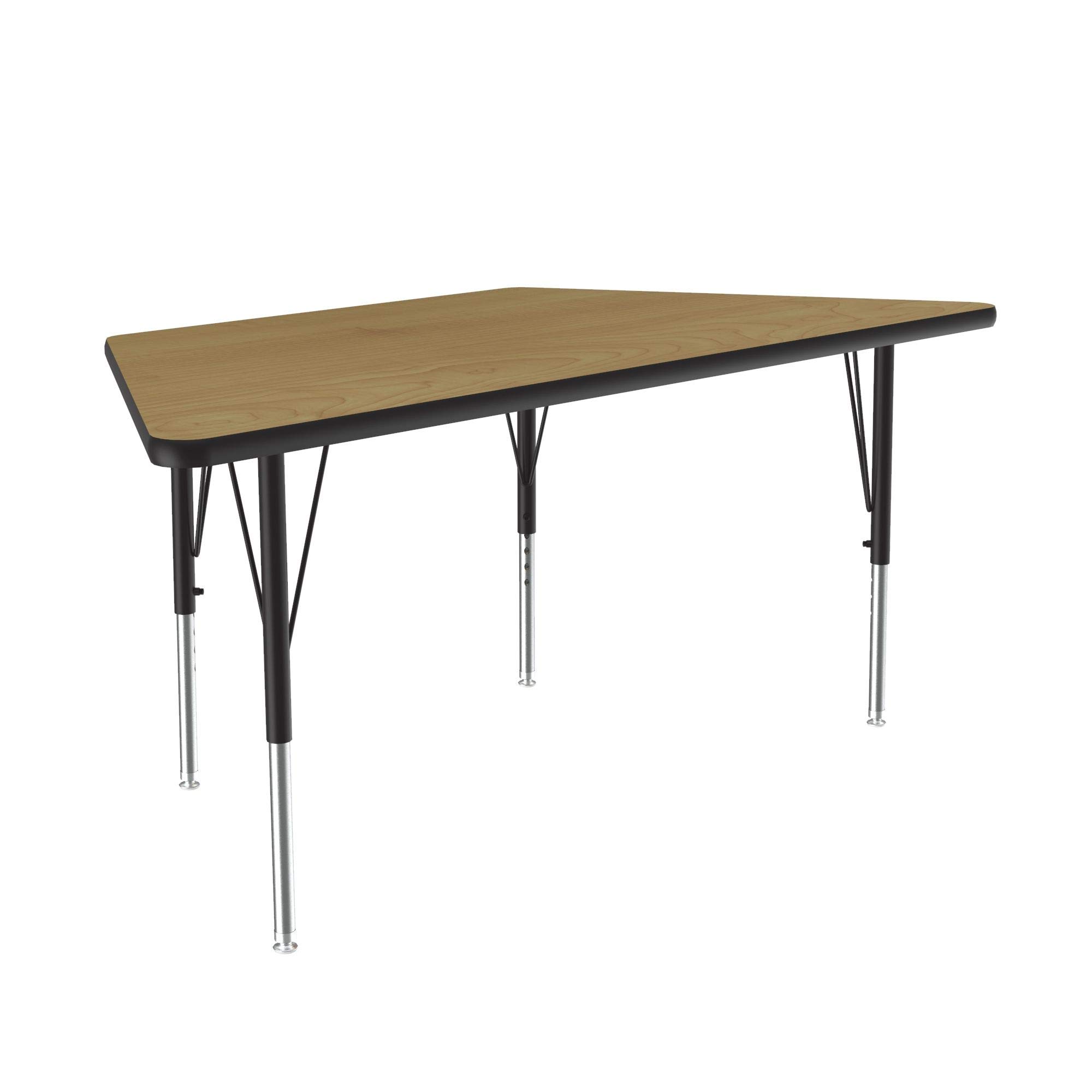 Correll A3060-TRP-16 Trapezoid Fusion Maple Top Activity Table - Durable School & Office Table for Classrooms, Meetings & Collaborative Workspaces