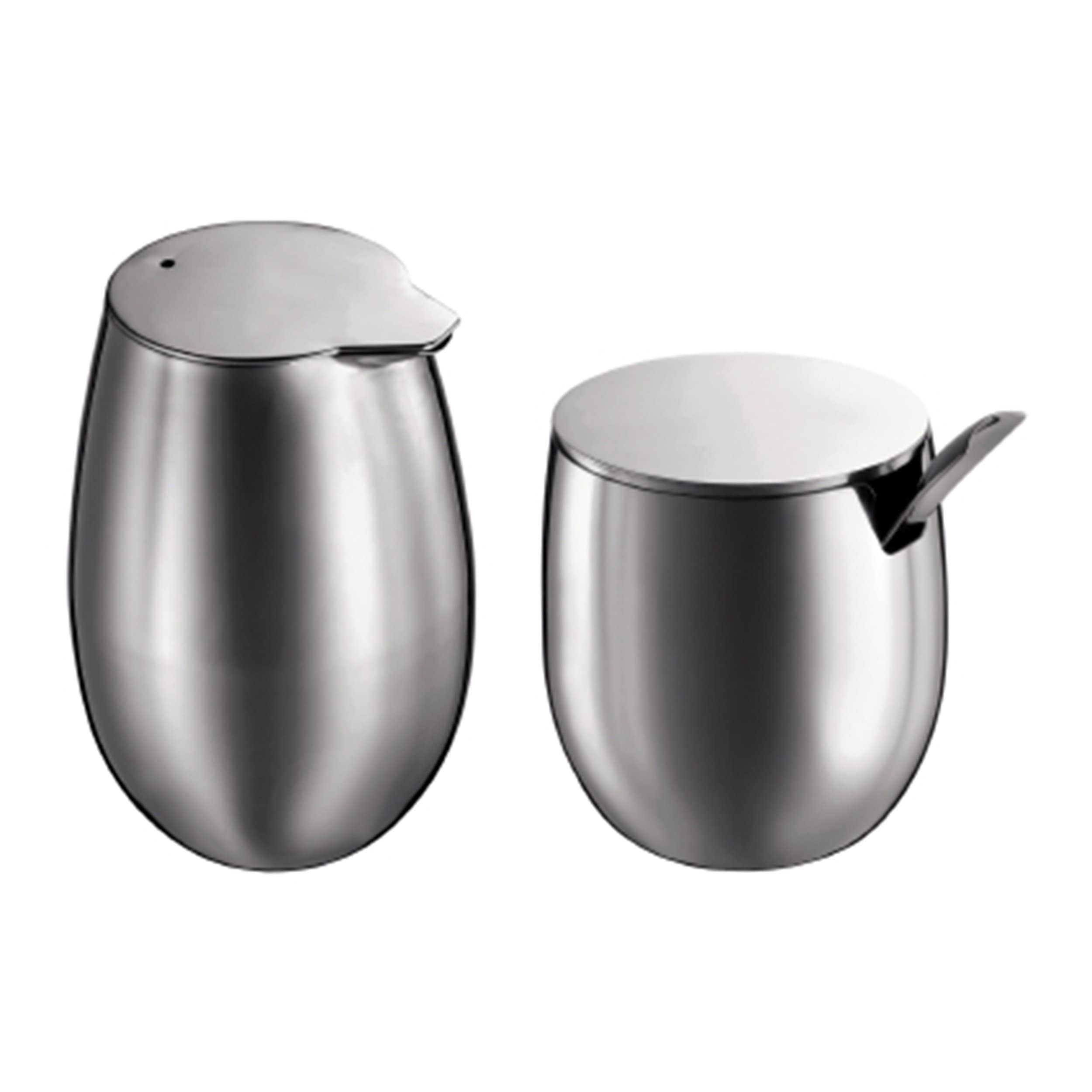 BODUM Columbia 2-Piece Milk and Sugar Set - Matte Finish Porcelain Coffee & Tea Serving Set for Home, Cafe, or Office Use