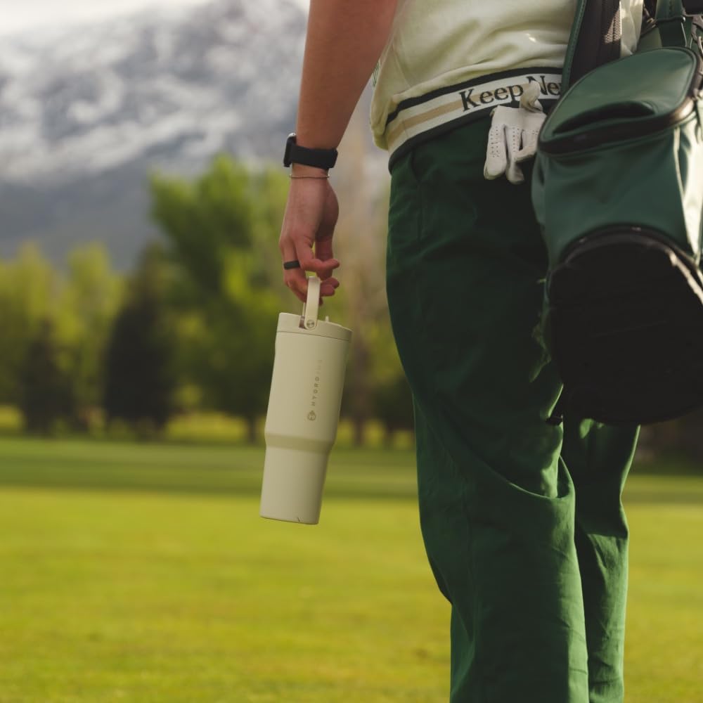 HydroJug Sport - 32oz Stainless Steel Water Bottle with Straw, Vacuum Insulated & Leakproof, Ergonomic Design, Reusable & Dishwasher Safe, Durable Gym & Outdoor Tumbler with Rubber Base (Sage Green) - Perfect for Workouts, Hiking, Yoga & Daily Hydration