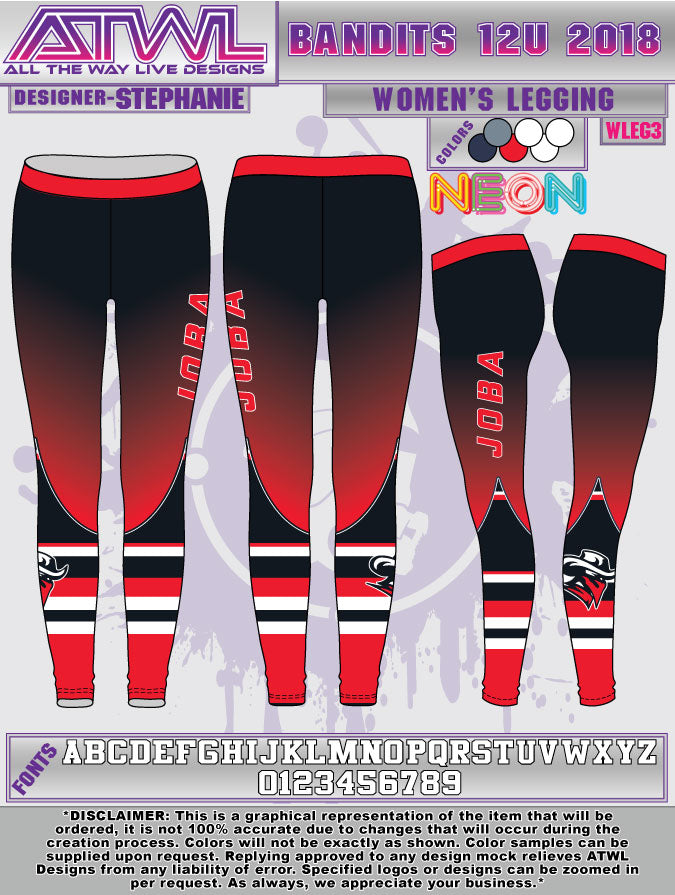Bandits 12U Legging - High Waist Yoga Pants for Women, Breathable Workout Leggings with Pockets - Perfect for Gym, Running, Yoga & Everyday Wear