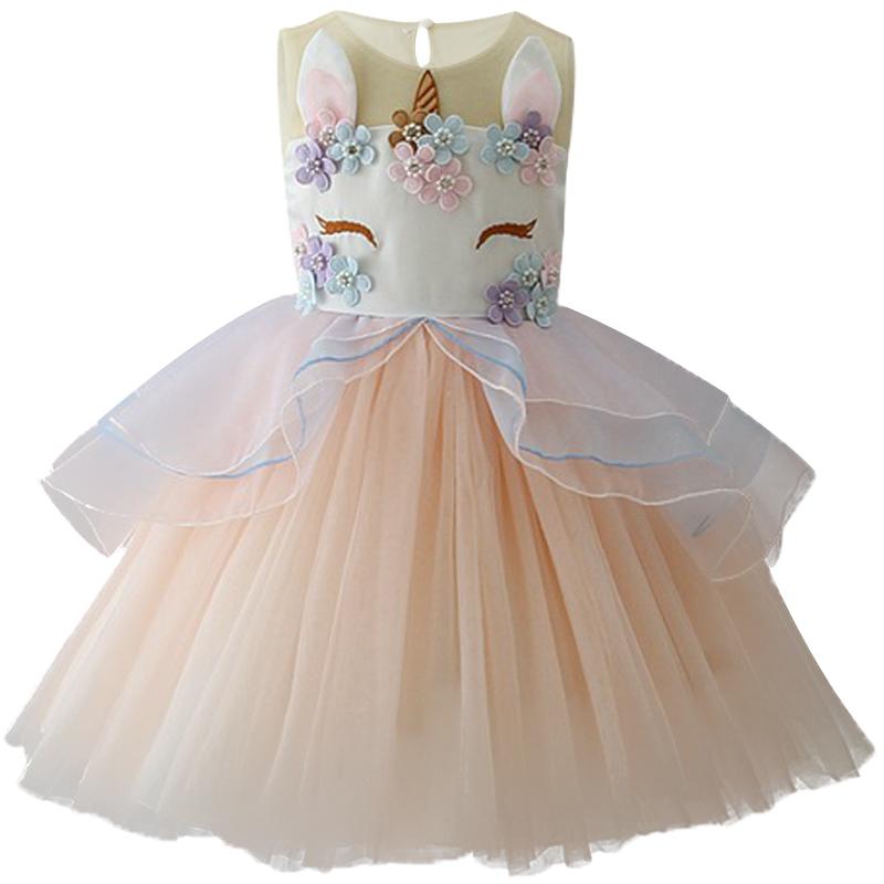 Unicorn Deluxe Party Dress for Girls - Sparkly Princess Costume with Tutu Skirt | Fast Shipping | Perfect for Birthday Parties, Halloween & Dress-Up Play