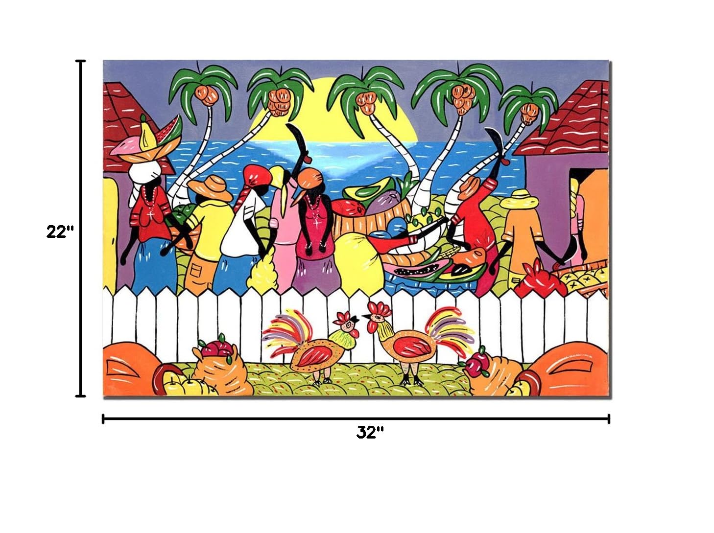 Trademark Art Another Sunday Canvas Wall Art - 22x32 Inch Framed Painting for Living Room, Bedroom & Office Decor