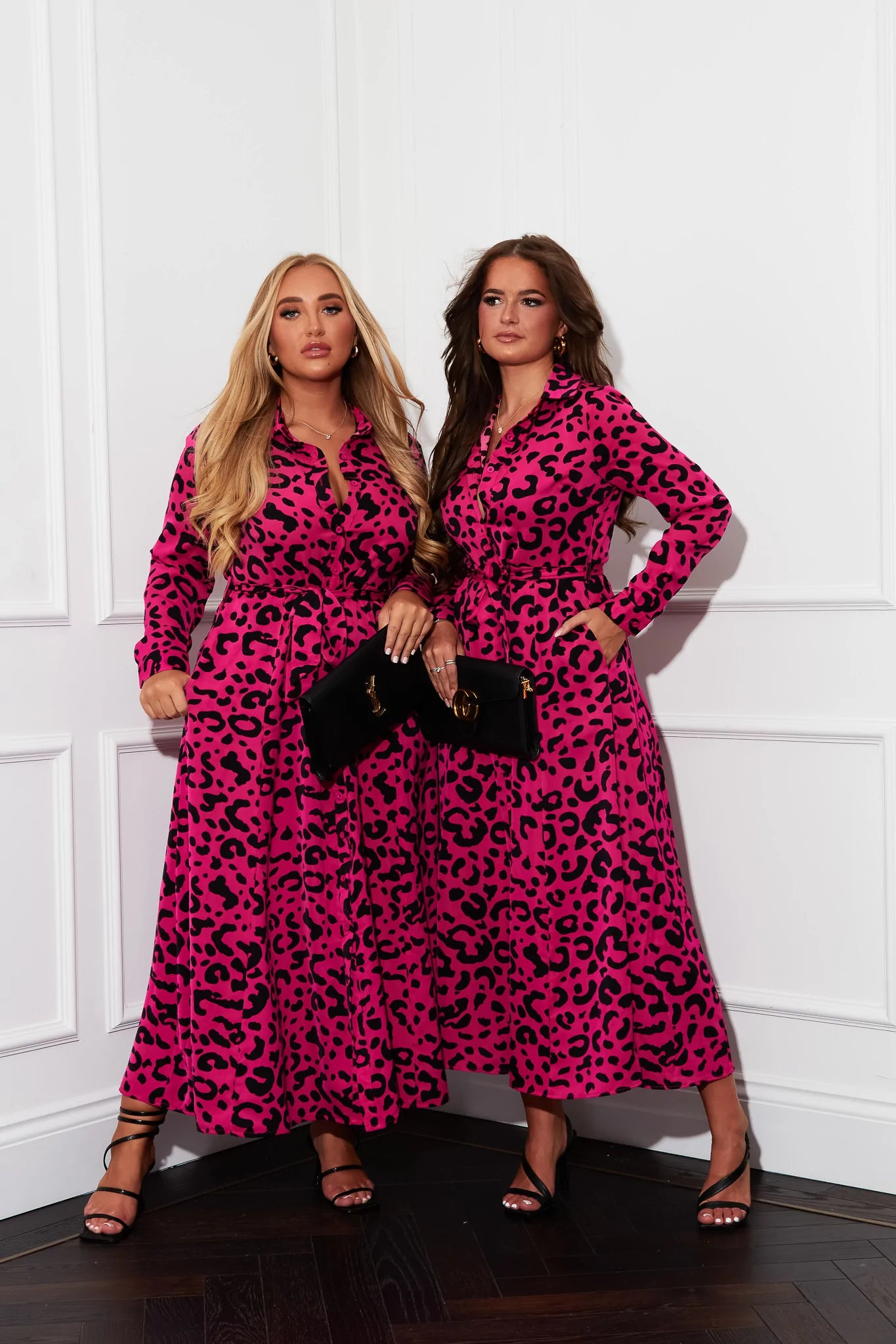 Brielle Women's Pink Maxi Shirt Dress - Flowy Long Sleeve Casual Summer Dress for Beach, Vacation & Everyday Wear