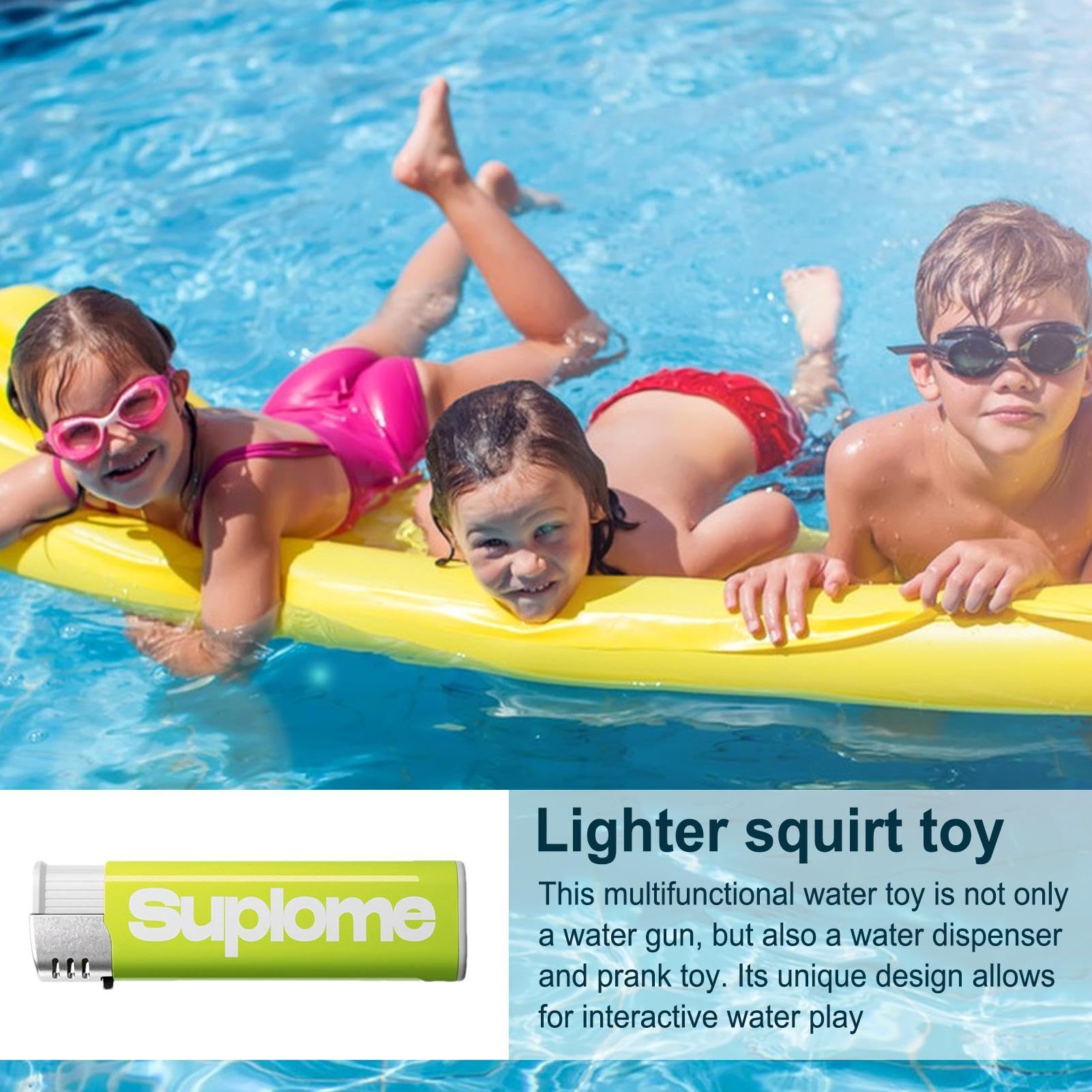 Water Shooting Lighter - Fun Water Gun Prank Tool for Beach Parties, Outdoor Games & Summer Water Fights - Refillable Water Spray Lighter for Hilarious Splash Pranks