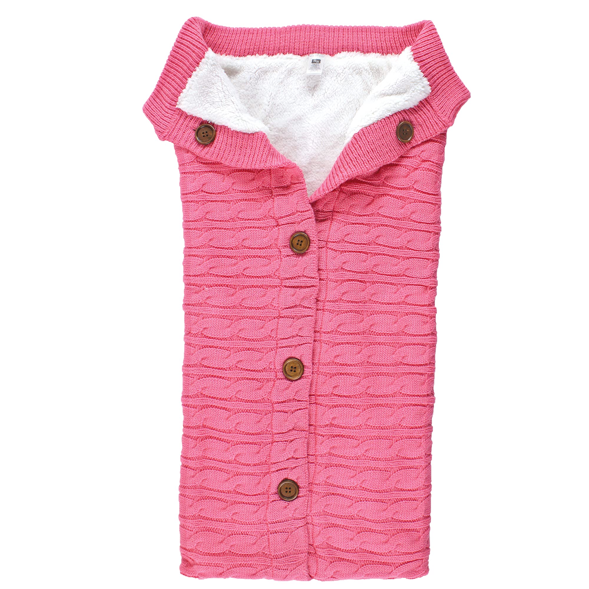 Hudson Baby Sherpa Knit Wrap Sack - Unisex Stroller Blanket for Cozy Outings