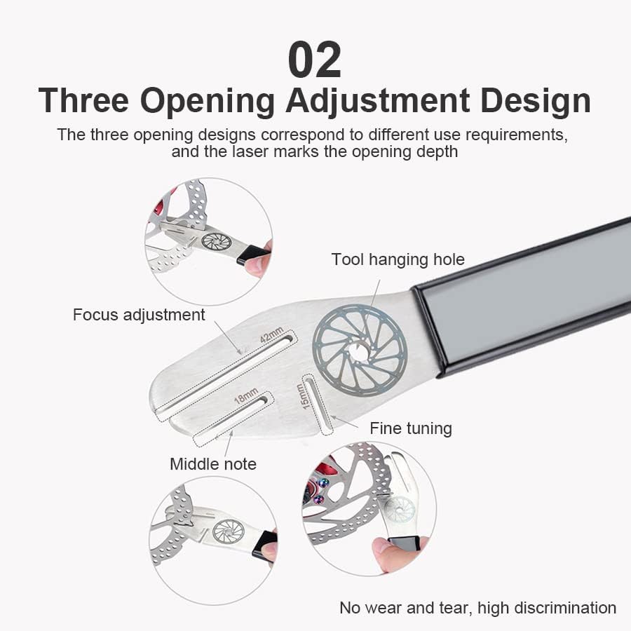 MTB Bike Disc Brake Rotor Alignment Tool - Stainless Steel Bicycle Brake Wrench & Adjuster for Flattening & Correction - Perfect for Mountain Bike Brake Repair & Maintenance at Home or Trailside