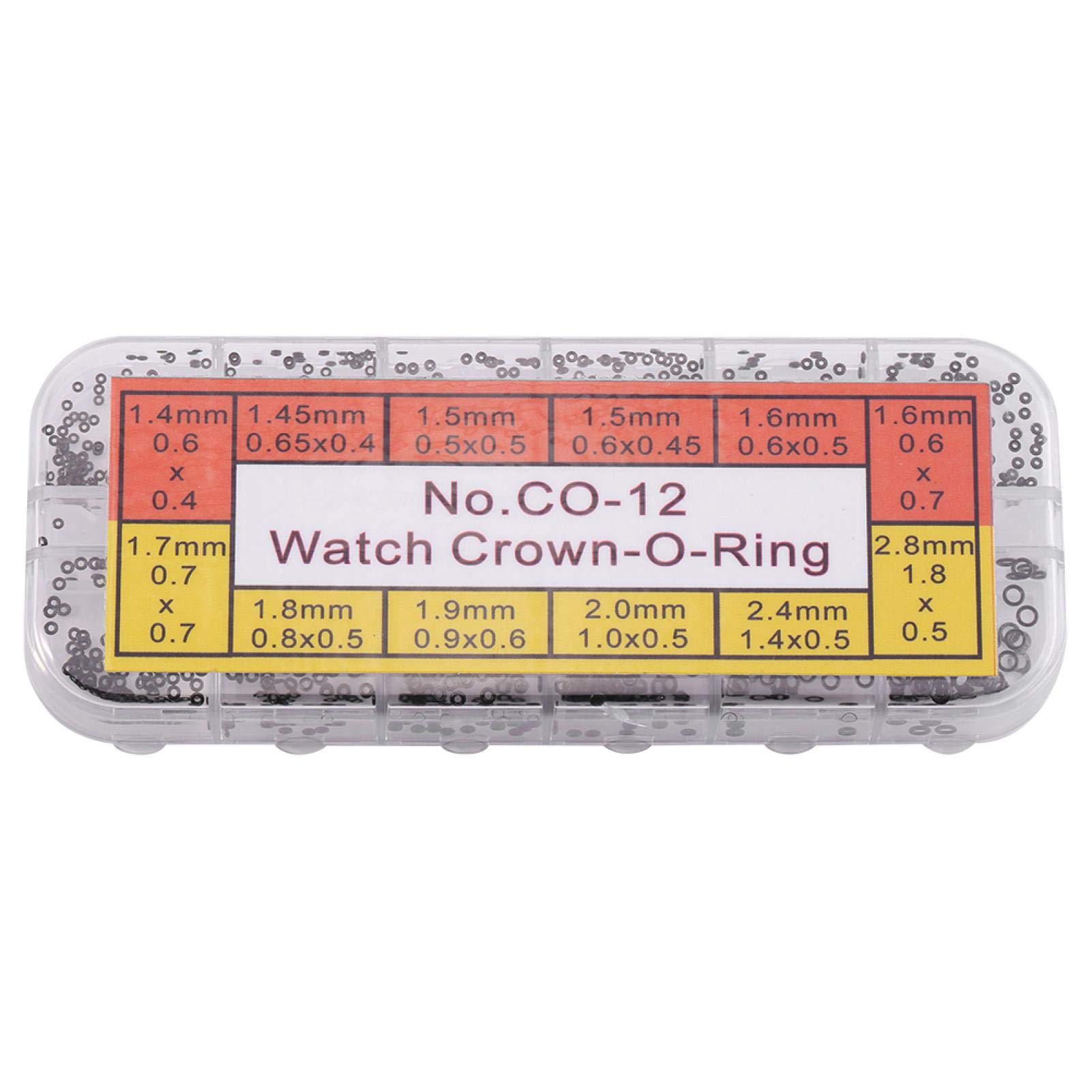 Premium Rubber O-Ring Kit (1.4-2.8mm) - 12 Sizes Waterproof Sealing Rings for Watches, Crowns & Gaskets - Durable Seal Repair Set for DIY, Plumbing & Home Maintenance