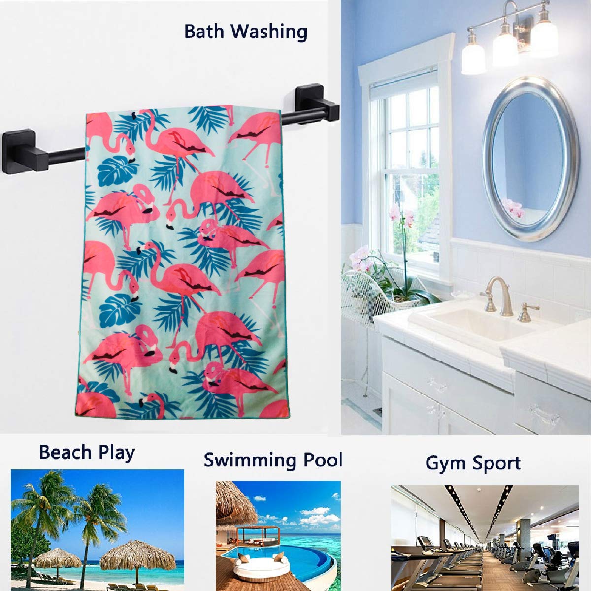 COZUMO Premium Microfiber Beach Towel - Quick Dry, Sand Free, Ultra Absorbent - 28