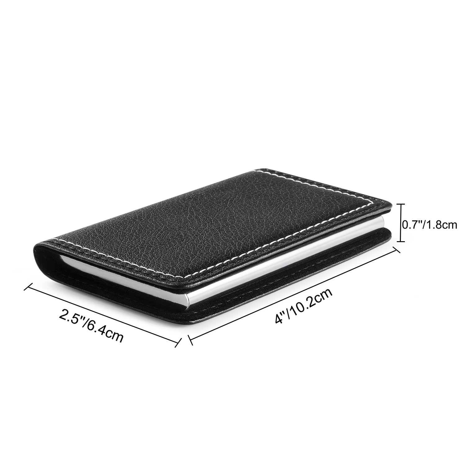 Premium PU Leather Business Card Holder - 2-Sided Magnetic Wallet Case for Men & Women | Ultra Slim & Thin Design | Perfect for Networking Events, Office Meetings & Professional Gatherings