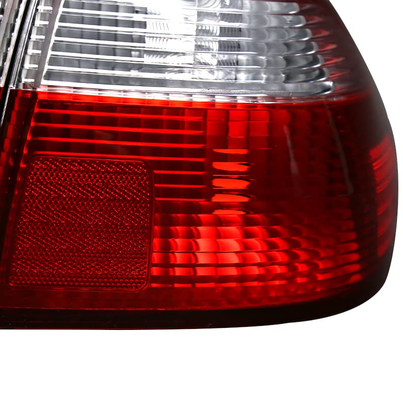 Spec-D Tuning Red LED Tail Lights for 1998-2000 Honda Accord 4-Door Sedan - Left & Right Pair Assembly - Enhance Style & Visibility for Night Driving & Car Shows