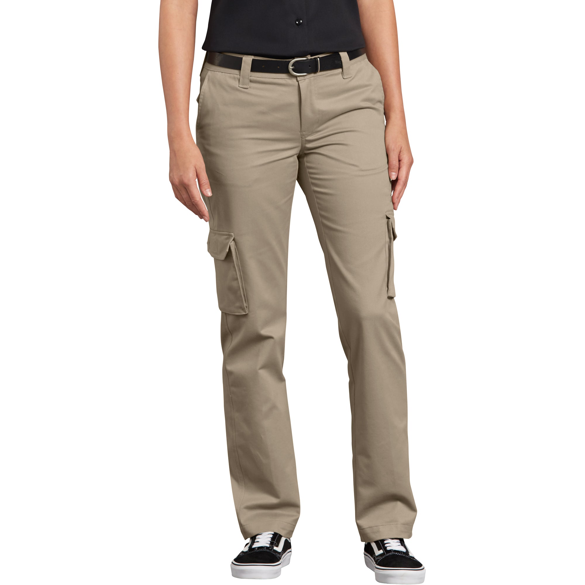 Dickies Stretch Cargo Work Pants for Women - FP888DS Beige | Durable & Comfortable Workwear for Construction, Landscaping & Outdoor Jobs