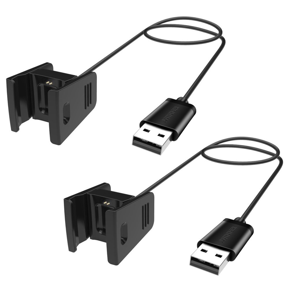 Awinner Replacement USB Charger for Fitbit Charge 2 - 2-Pack Charging Cable Compatible with Fitbit Charge 2 Fitness Tracker & Heart Rate Monitor - Perfect for Home, Office, and Travel Use