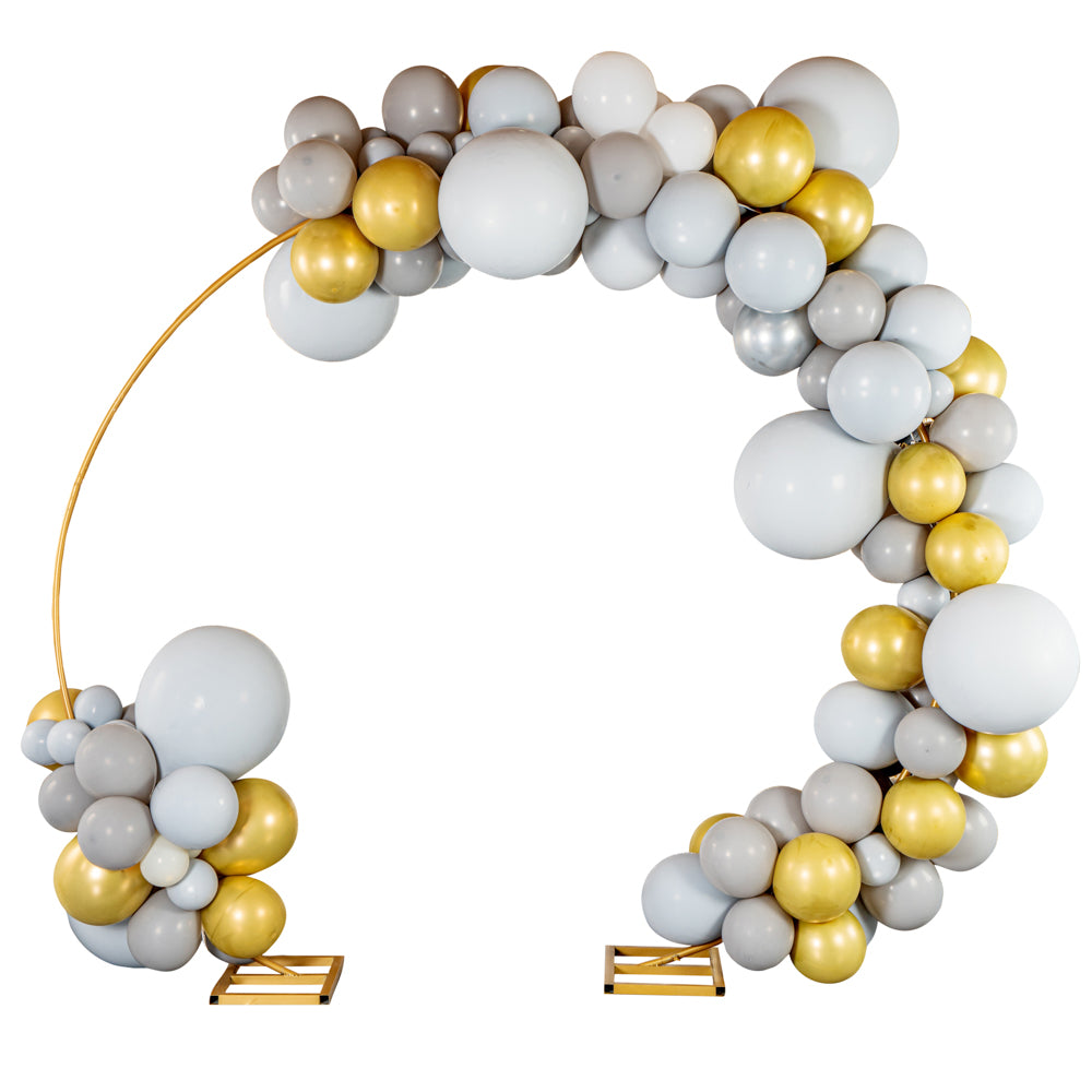 Balloonify Gray, White & Gold Balloon Arch Garland Kit - 121 Pieces Party Decor for Weddings, Birthdays & Baby Showers