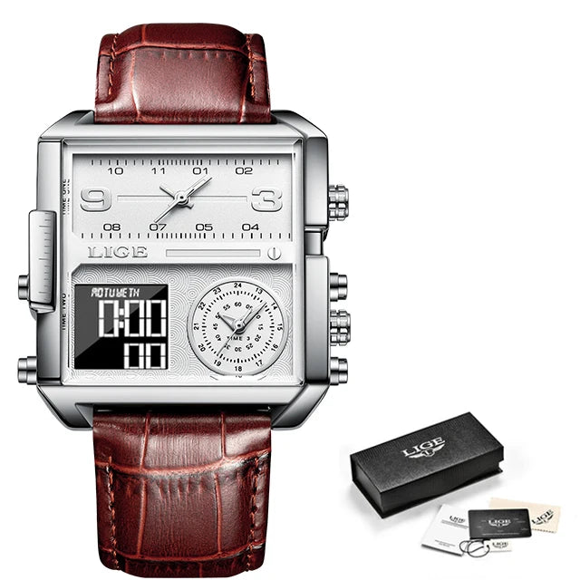 Leather Silver Black