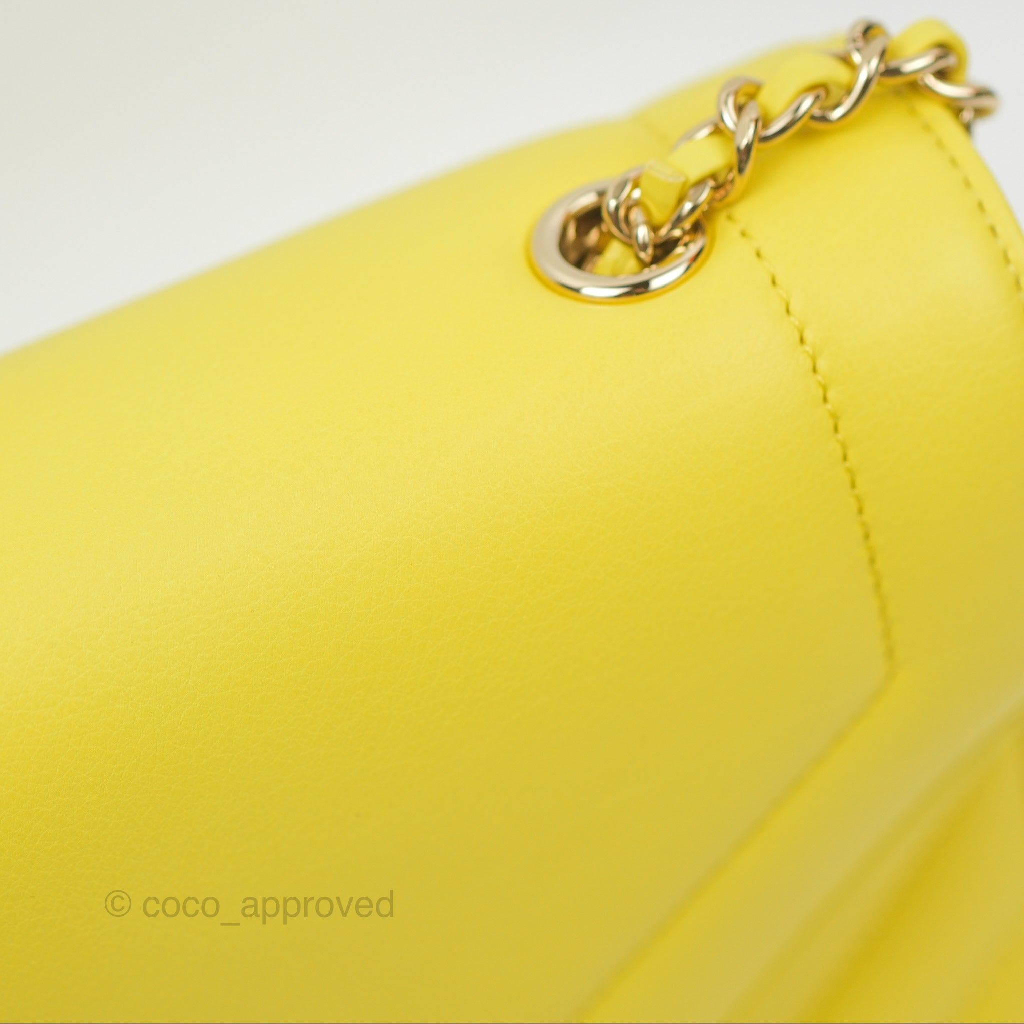 Chanel Chevron Square Envelope Flap Bag in Yellow - 19C Collection | Luxury Crossbody Bag for Women, Perfect for Parties & Evening Events