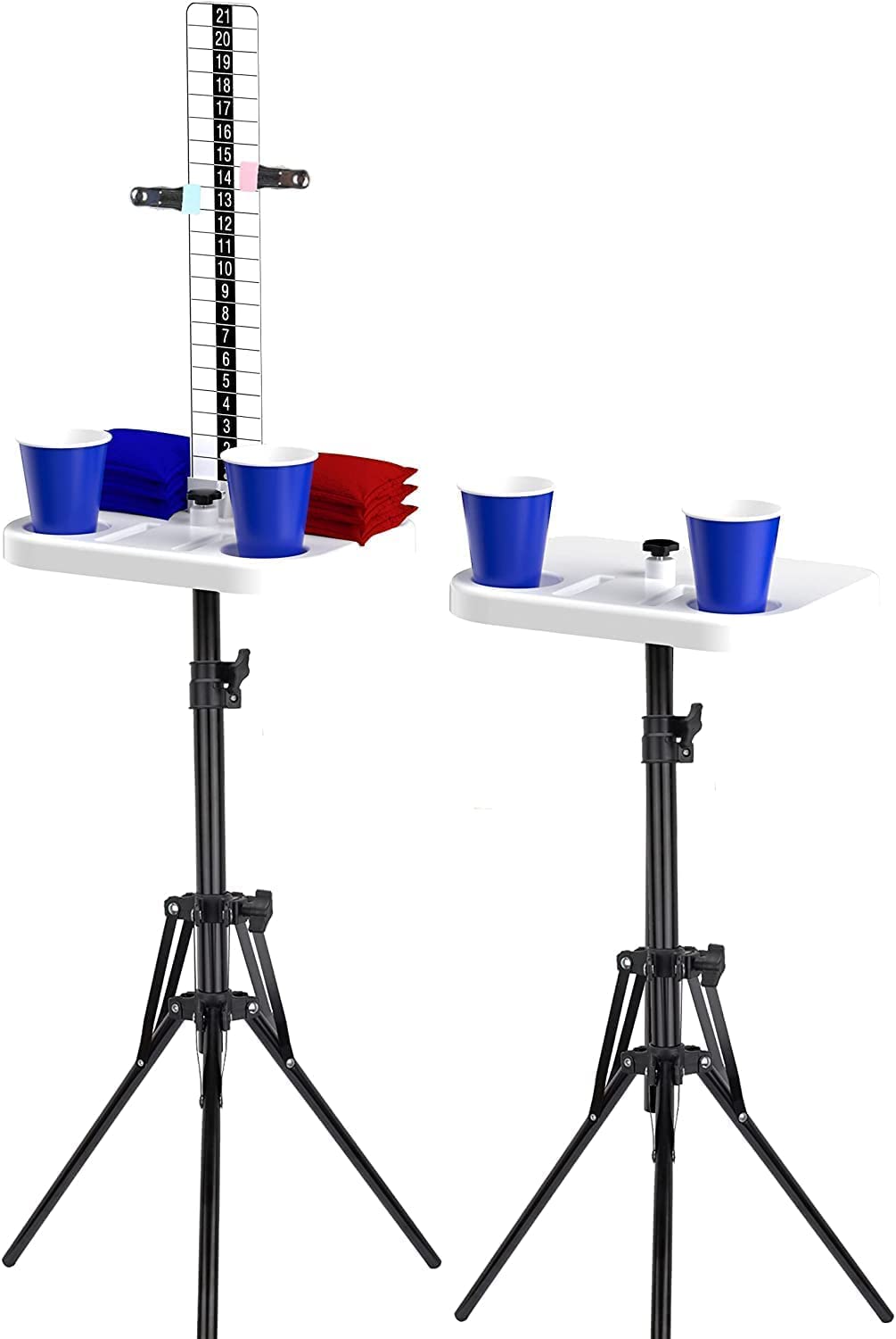Boosteady 2-Pack Cornhole Scoreboard with Drink Holder - Outdoor Cornhole Game Accessories for Backyard, Tailgate, and Patio Parties - Perfect for BBQs, Camping, and Lawn Games