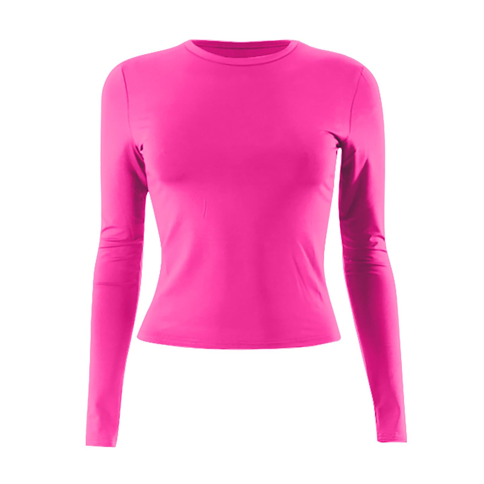 Women's Long Sleeve Shirts 2024-2025 | Fall Winter Fashion Slim Fit Y2K Tops & Spring Basic Crop Tops | Casual Wear, Layering, Office Outfits, Street Style