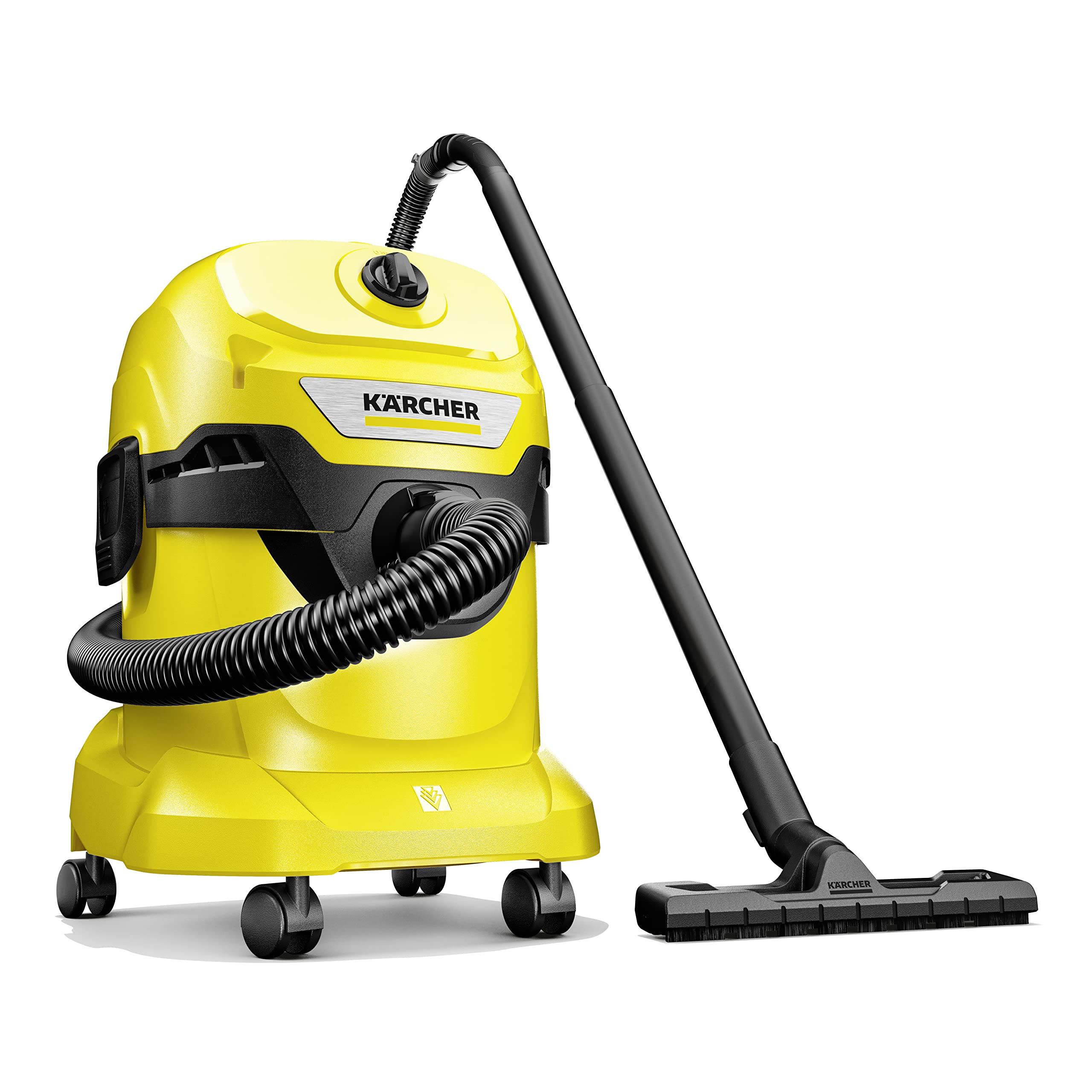 Karcher WD 4 20L Wet/Dry Vacuum Cleaner - Powerful 20 Liter Capacity for Home, Garage & Workshop Cleaning | Yellow Industrial Vacuum for Dust, Debris & Liquid Pickup