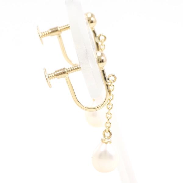 18K Yellow Gold Pearl Earrings for Women – Elegant & Timeless Jewelry Gift for Weddings, Parties & Special Occasions