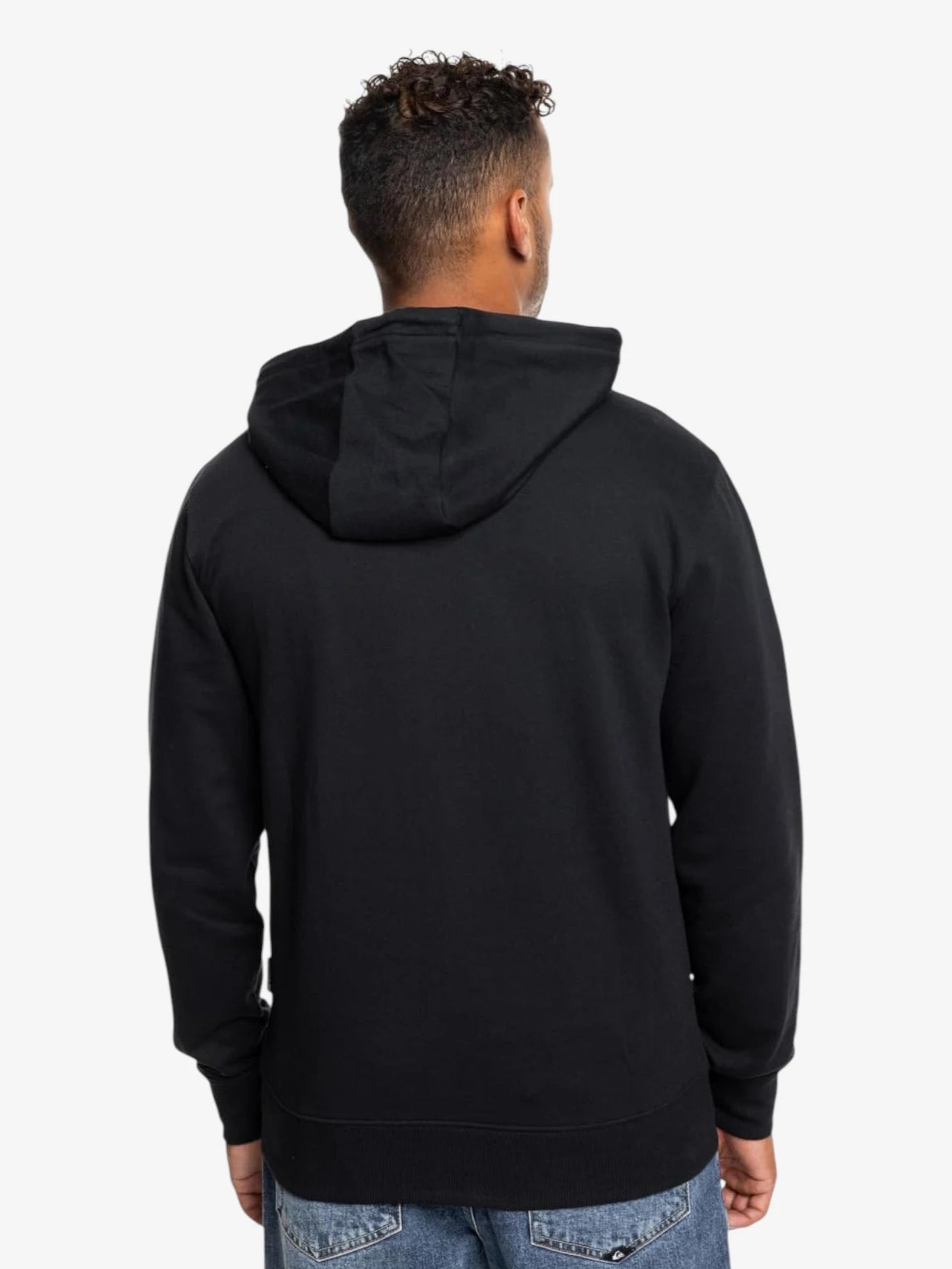 Quiksilver Basic Black Men's Jacket - Lightweight Water-Resistant Windbreaker for Outdoor Hiking & Casual Wear