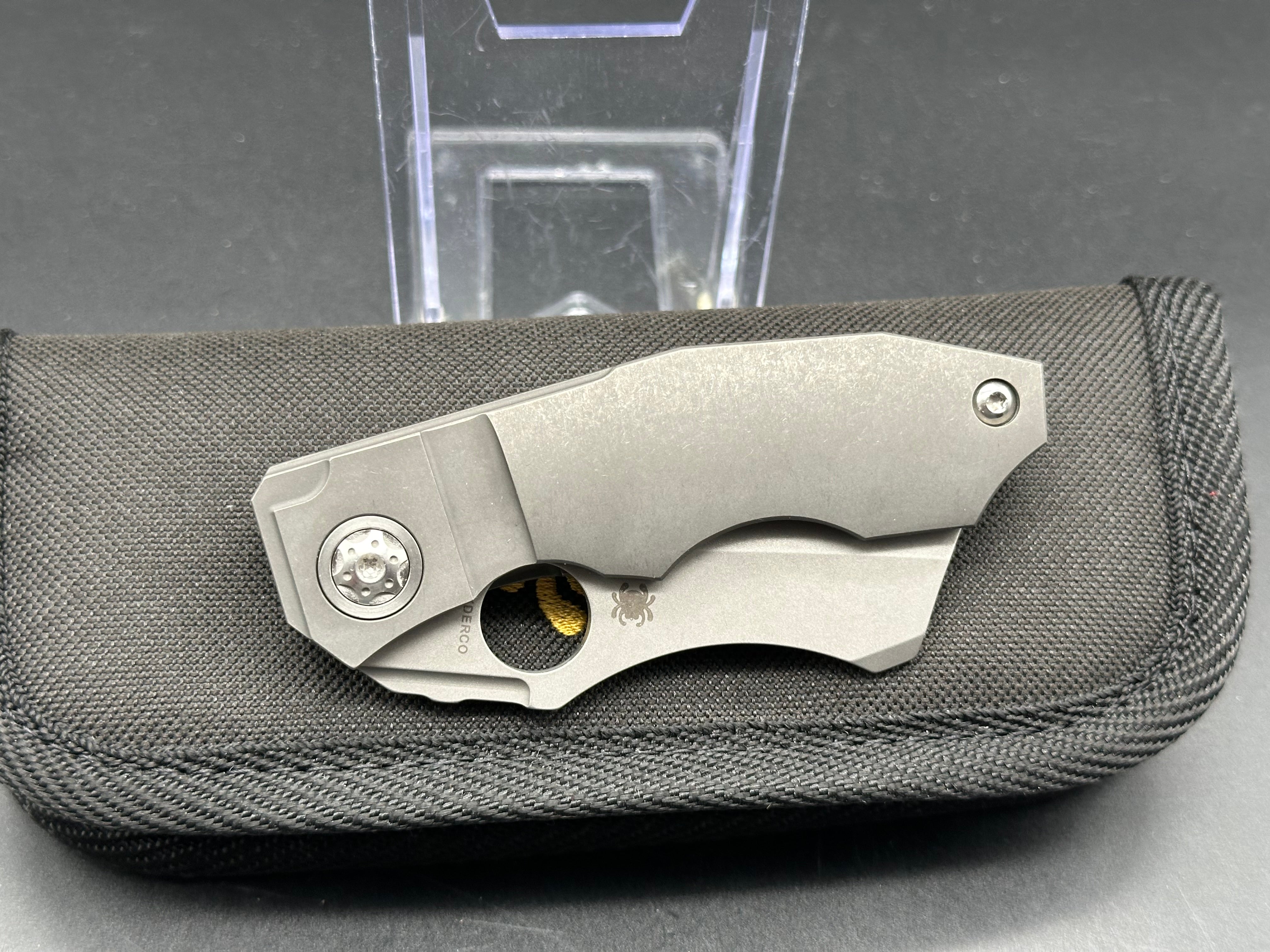 Spyderco Stovepipe Frame Lock Folding Knife - Titanium Handle, 2.8