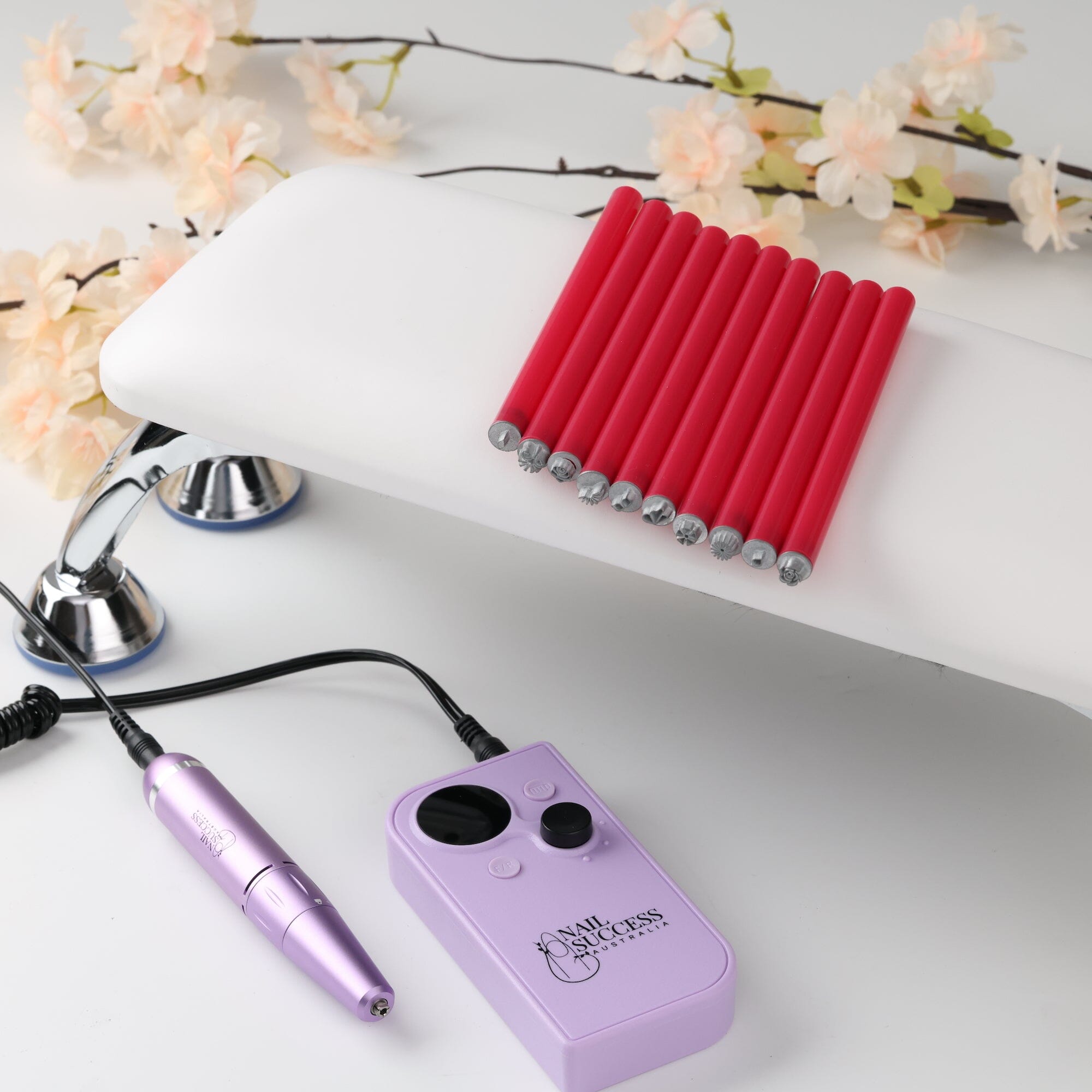 Professional Portable Nail Drill Kit for Home & Salon Use - Electric Nail File with 6 Bits & LED Light - Perfect for Manicure, Pedicure & Acrylic Nails Care