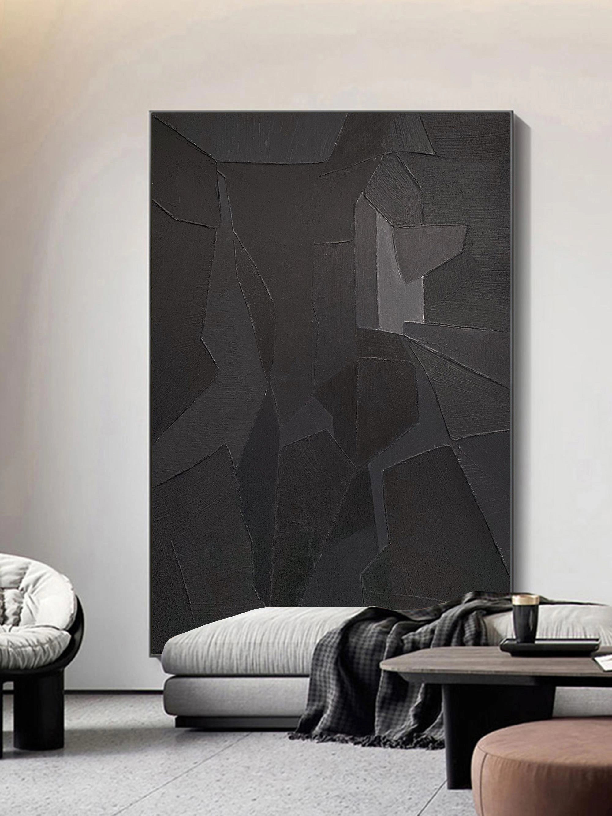 Minimalist Zen Canvas Painting #MZ022 - Modern Abstract Wall Art for Home, Office & Meditation Space Decor