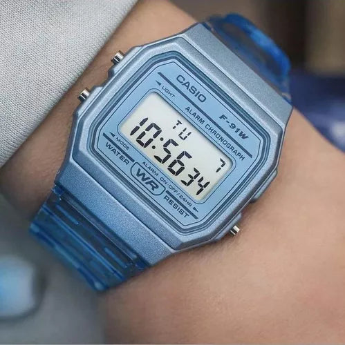 Casio F91WS-2D Digital Watch - Water Resistant, Alarm, Stopwatch & LED Light - Perfect for Sports, Outdoor Activities & Everyday Use